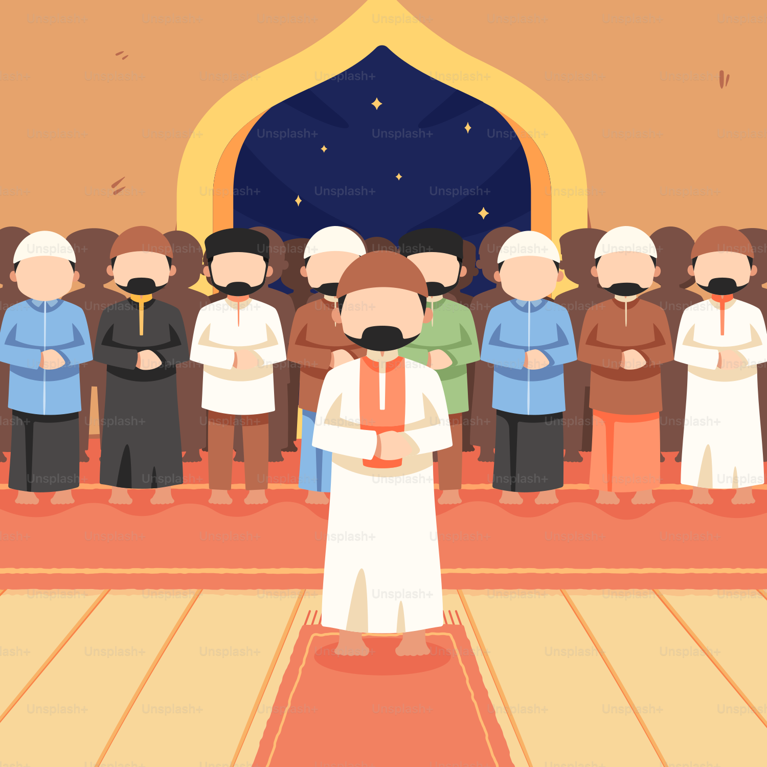 Un uomo in piedi davanti a una folla di persone