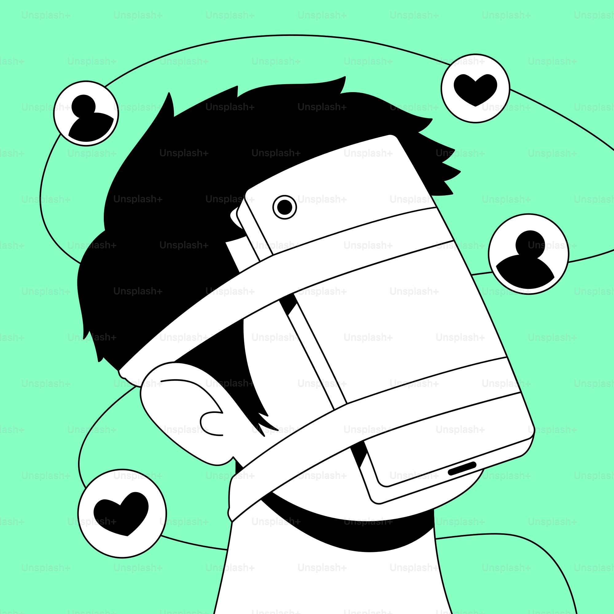 A man with a blindfold covering his face