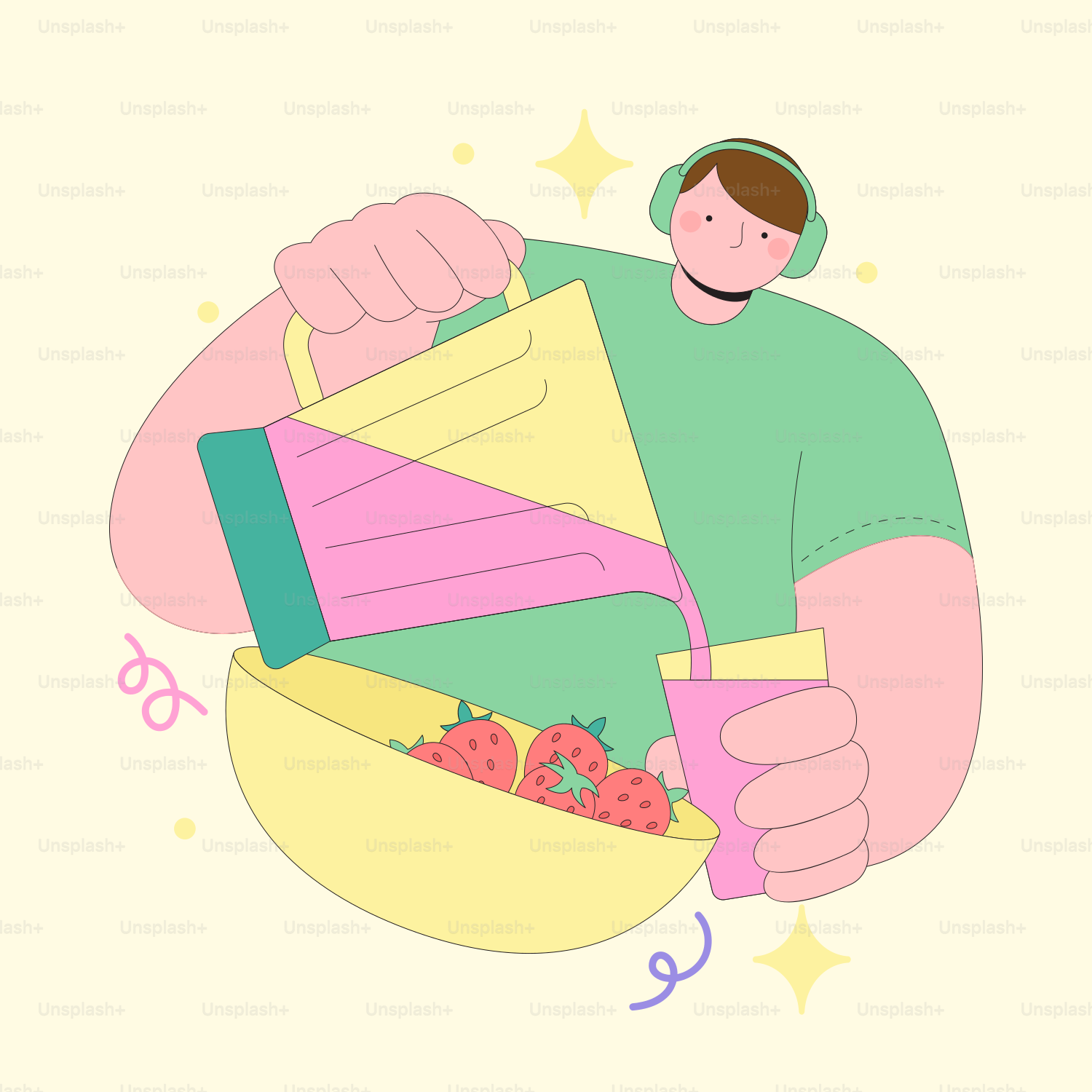 A man is holding a bowl of strawberries