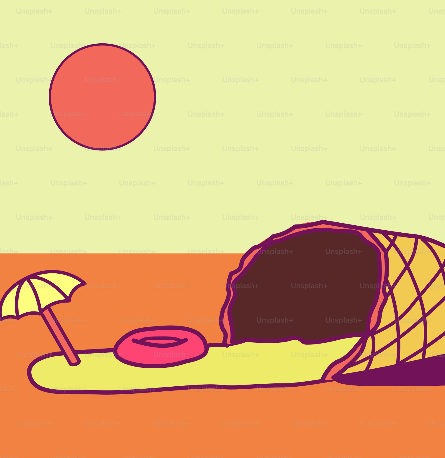 Un disegno di un cono gelato e una ciambella