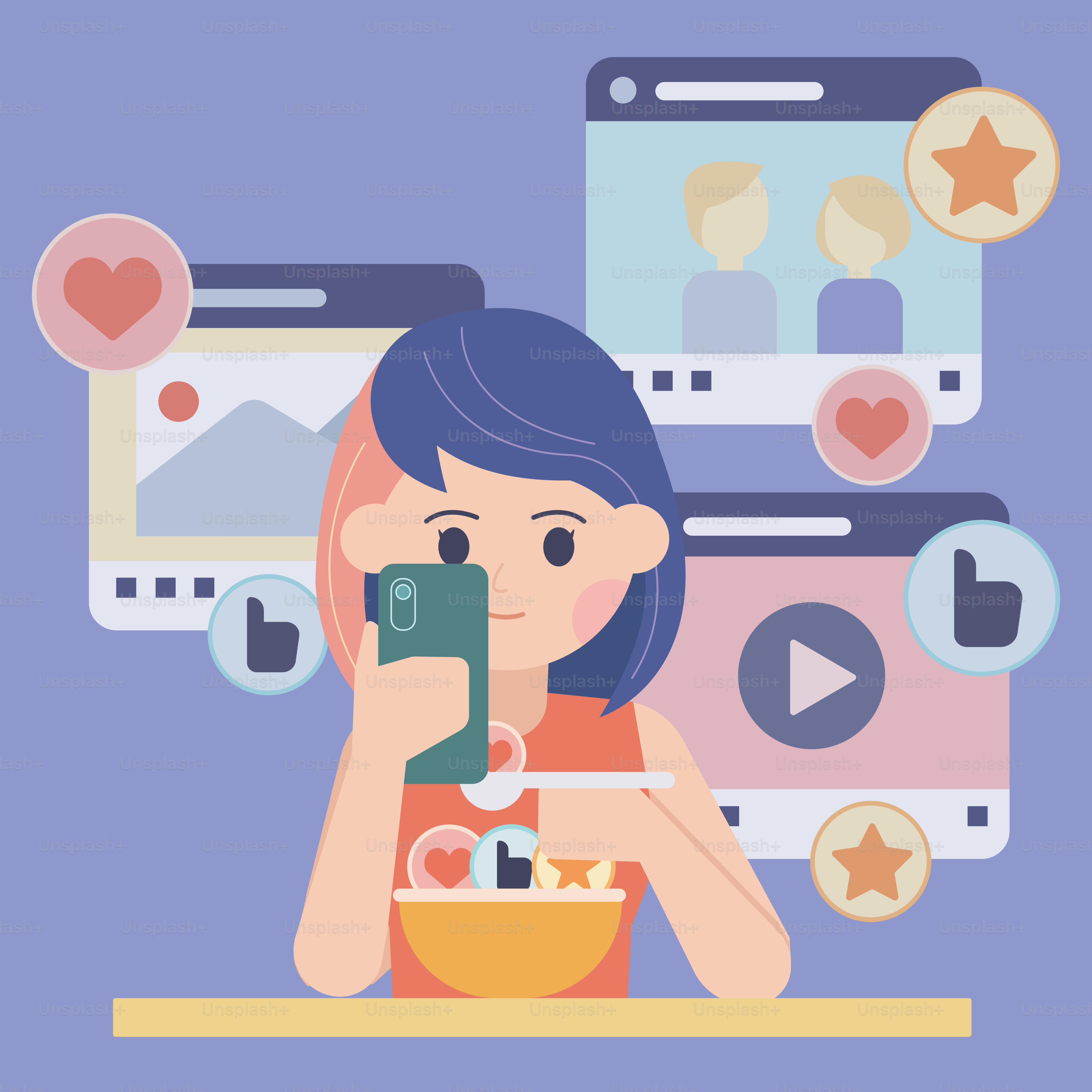 A woman is taking a picture of herself on her phone