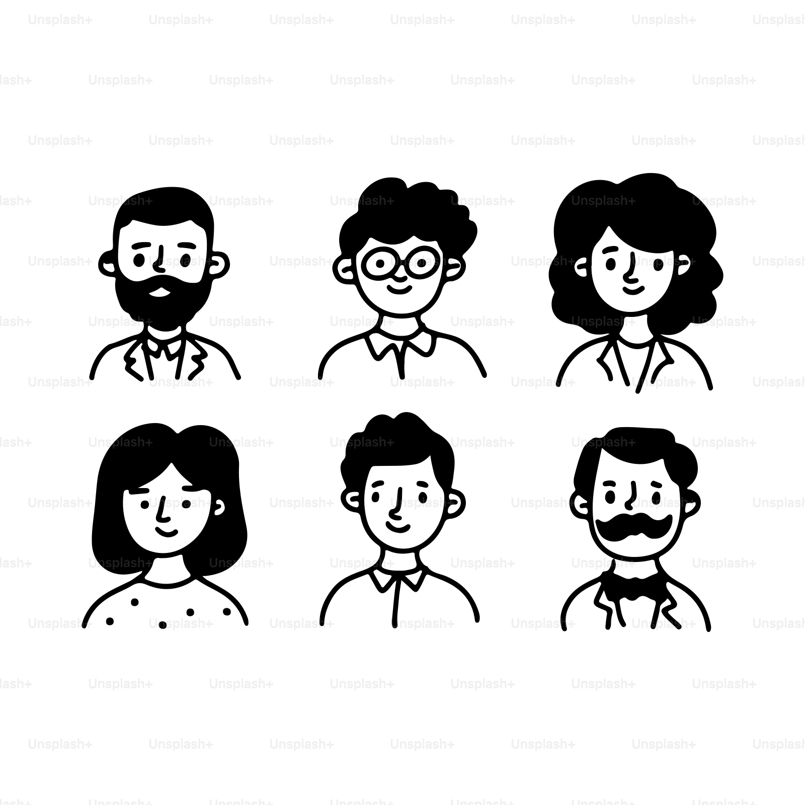 A group of people with different facial expressions