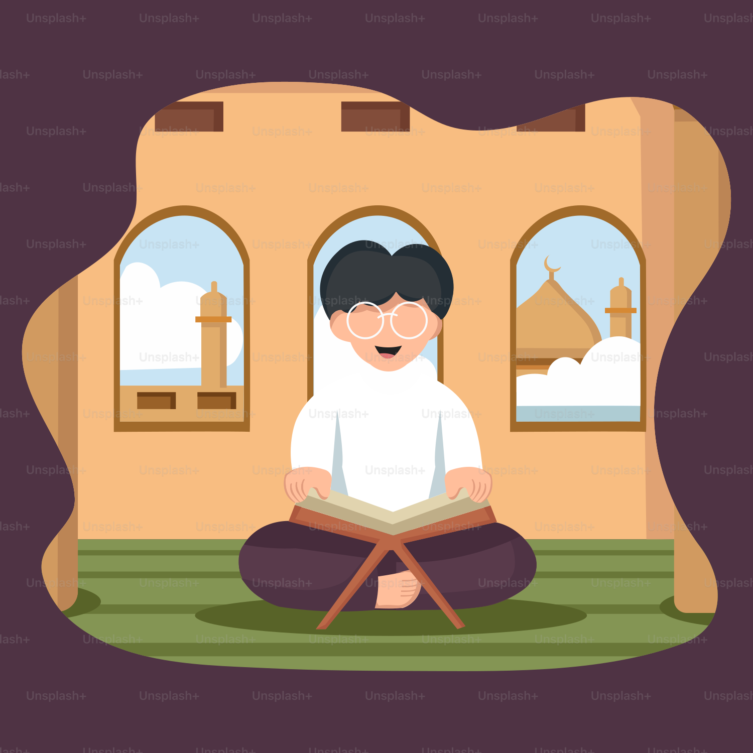 A person sitting on the ground reading a book