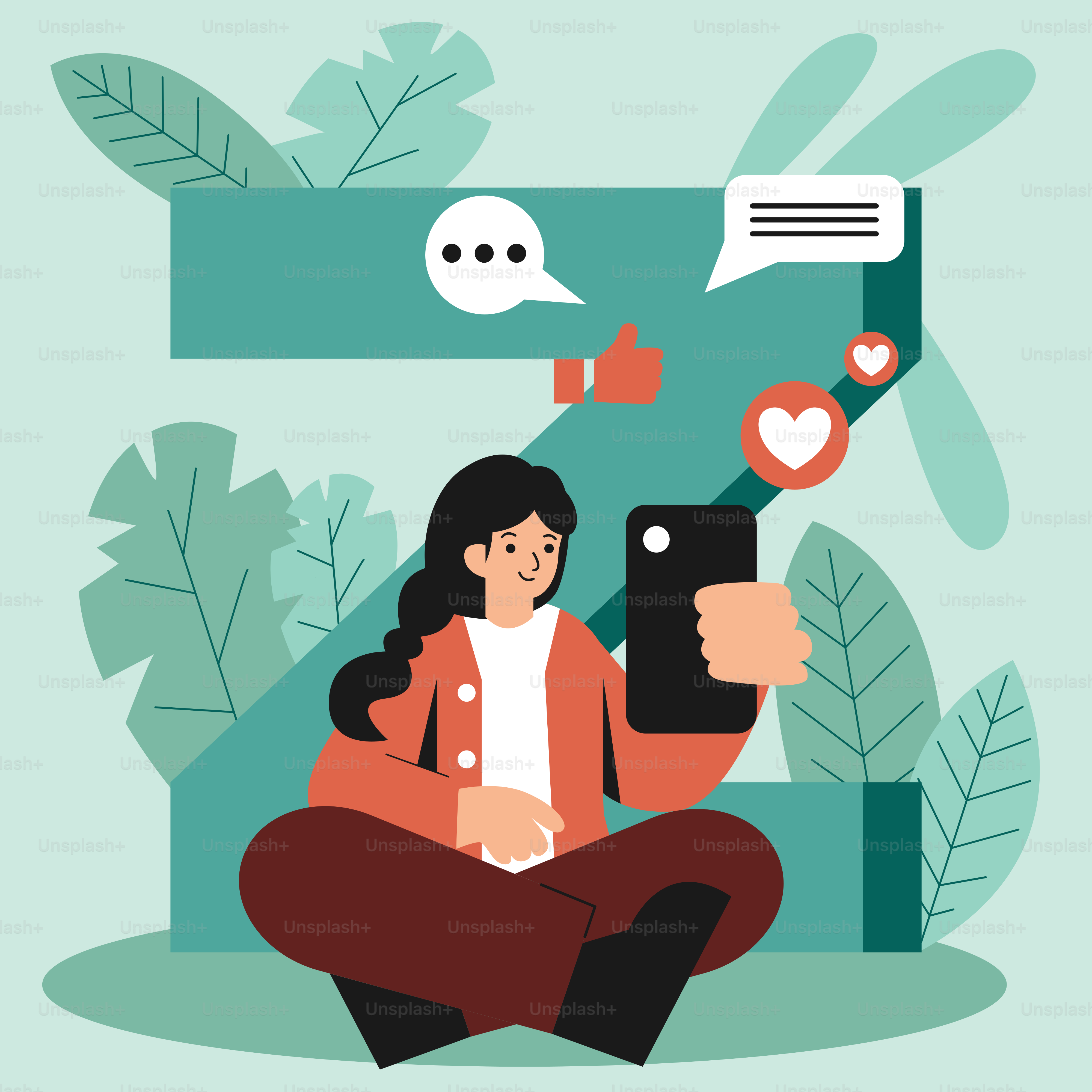 A woman sitting on the ground holding a tablet