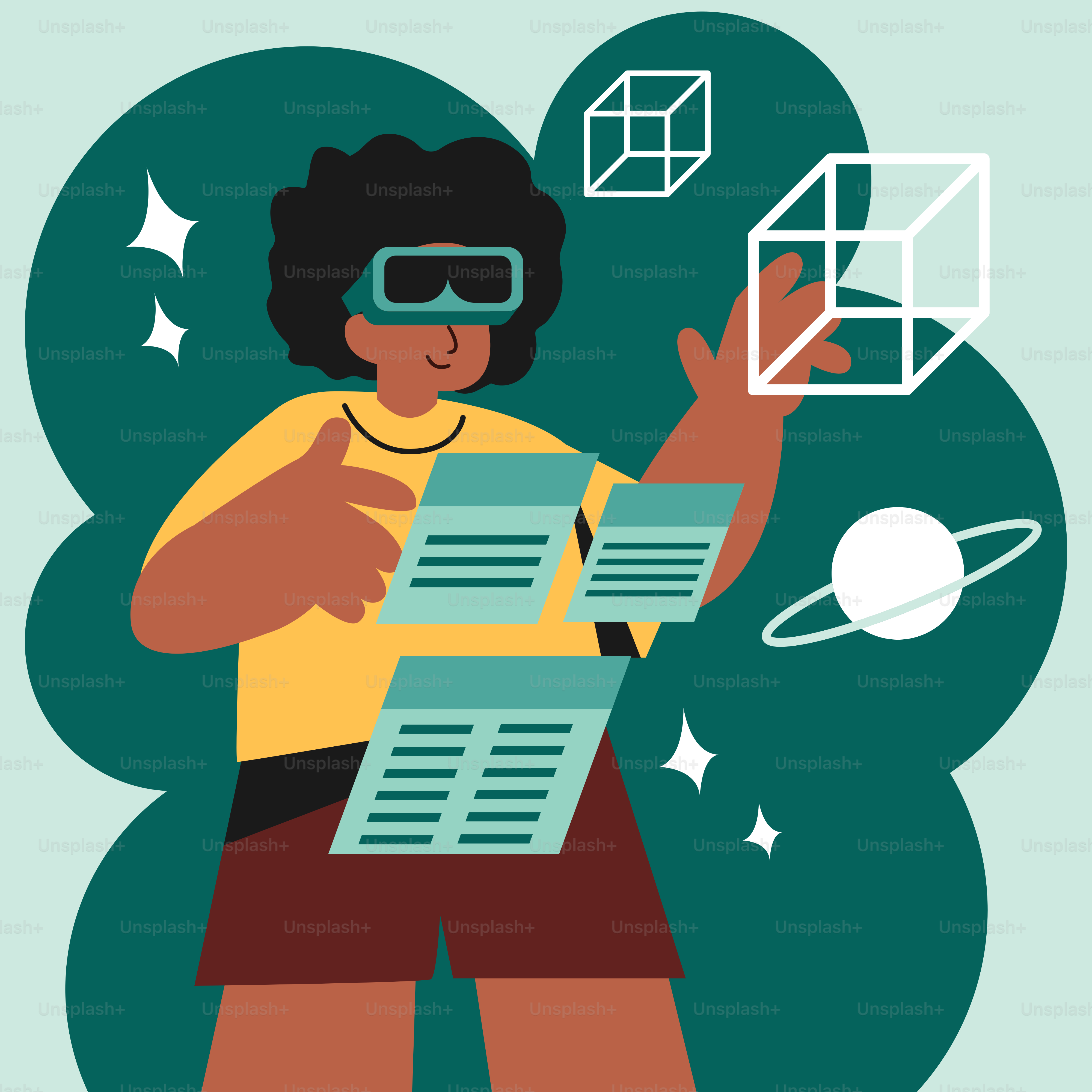 A person wearing glasses and holding a piece of paper