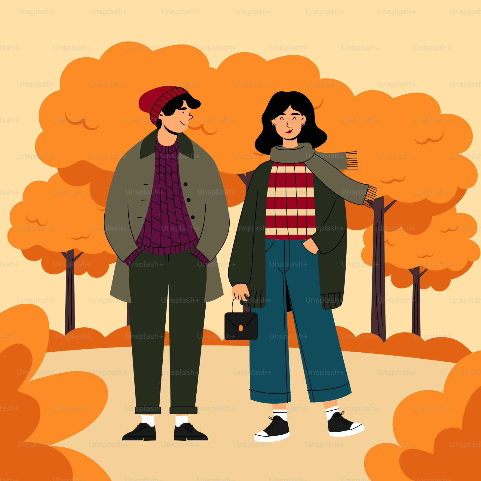 A couple of people standing next to each other