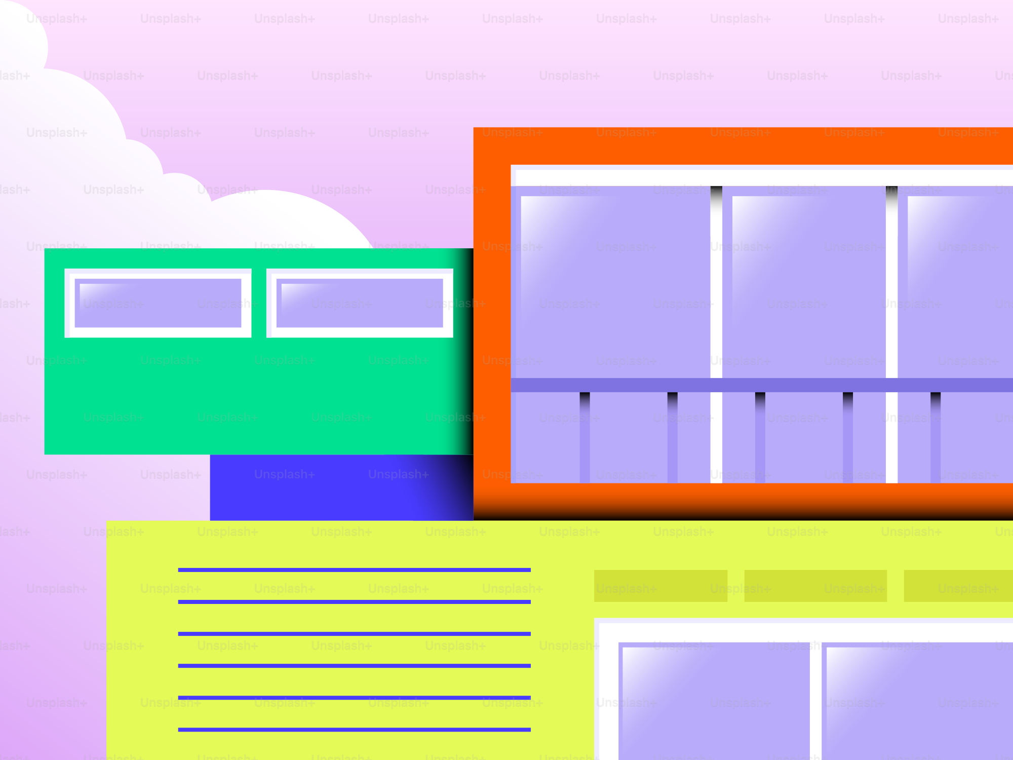 A computer screen with a building on top of it