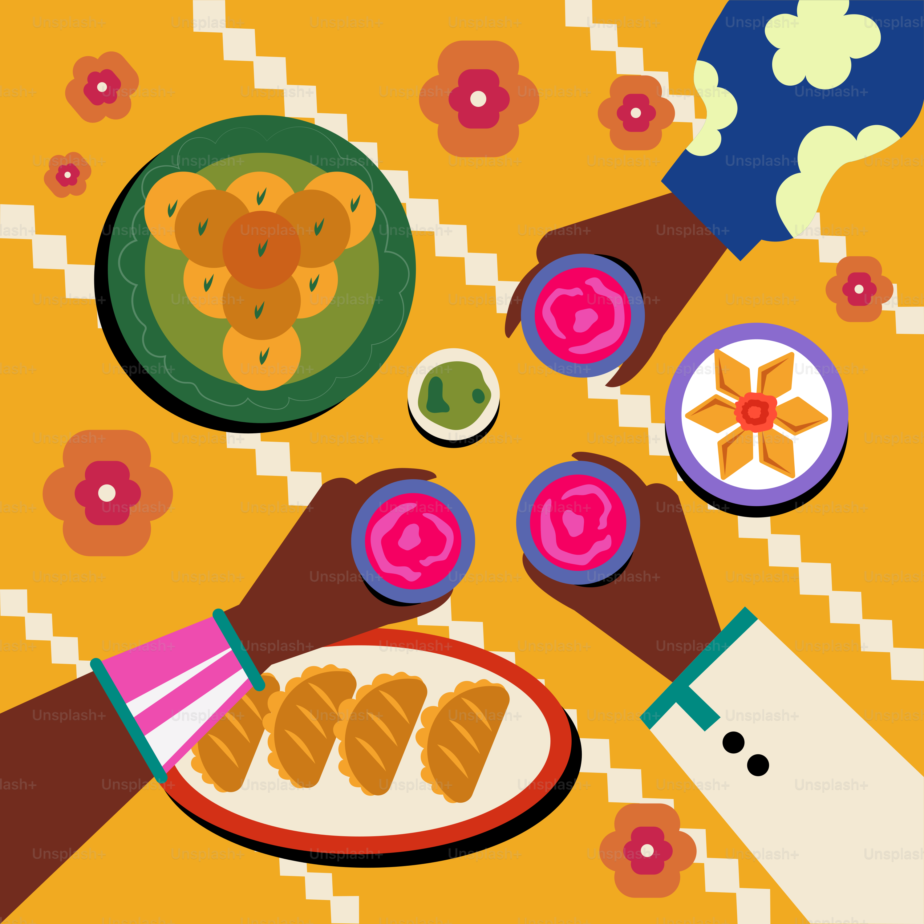 A person holding a plate with food on it