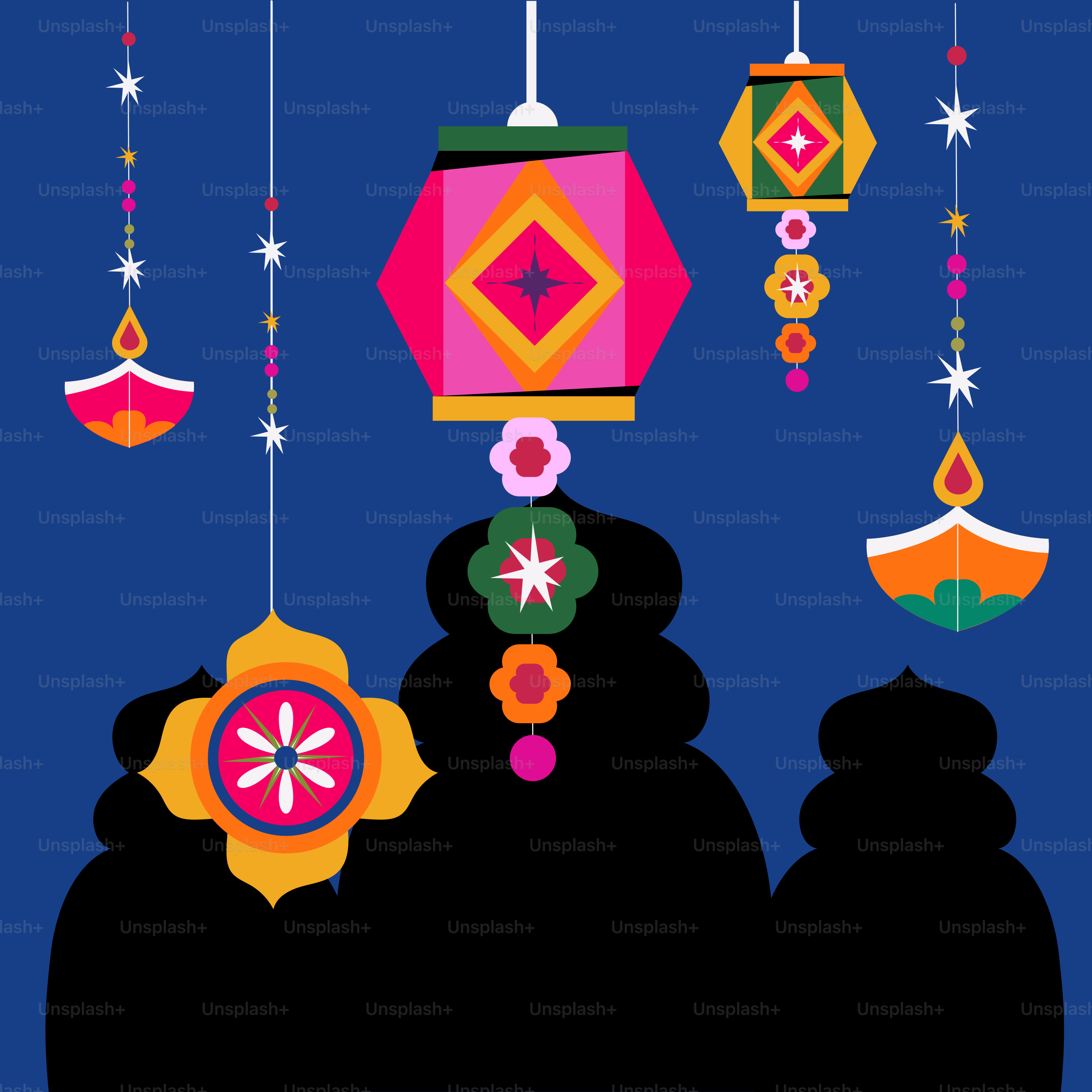 A blue background with a silhouette of a person