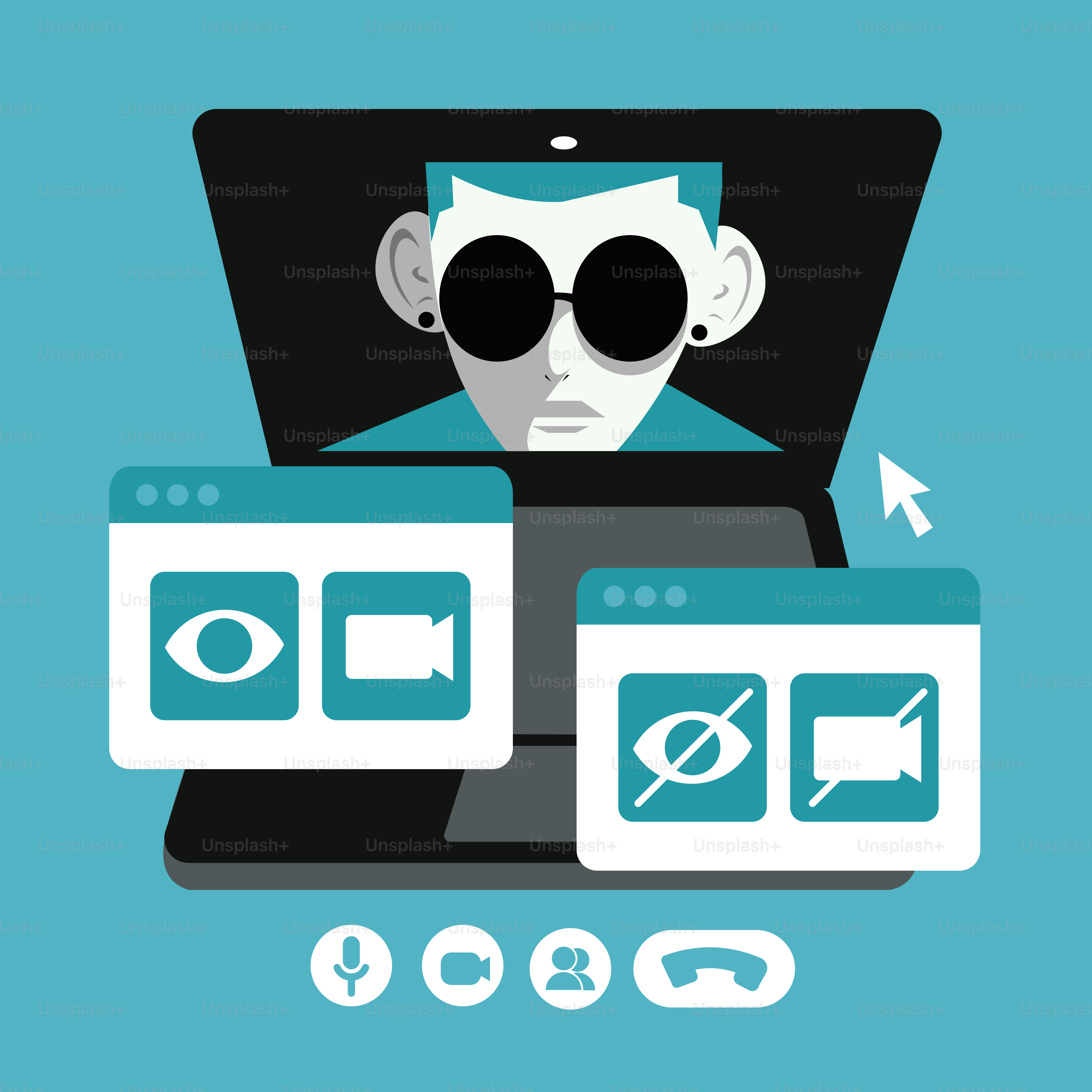 A man in sunglasses is looking at a tablet