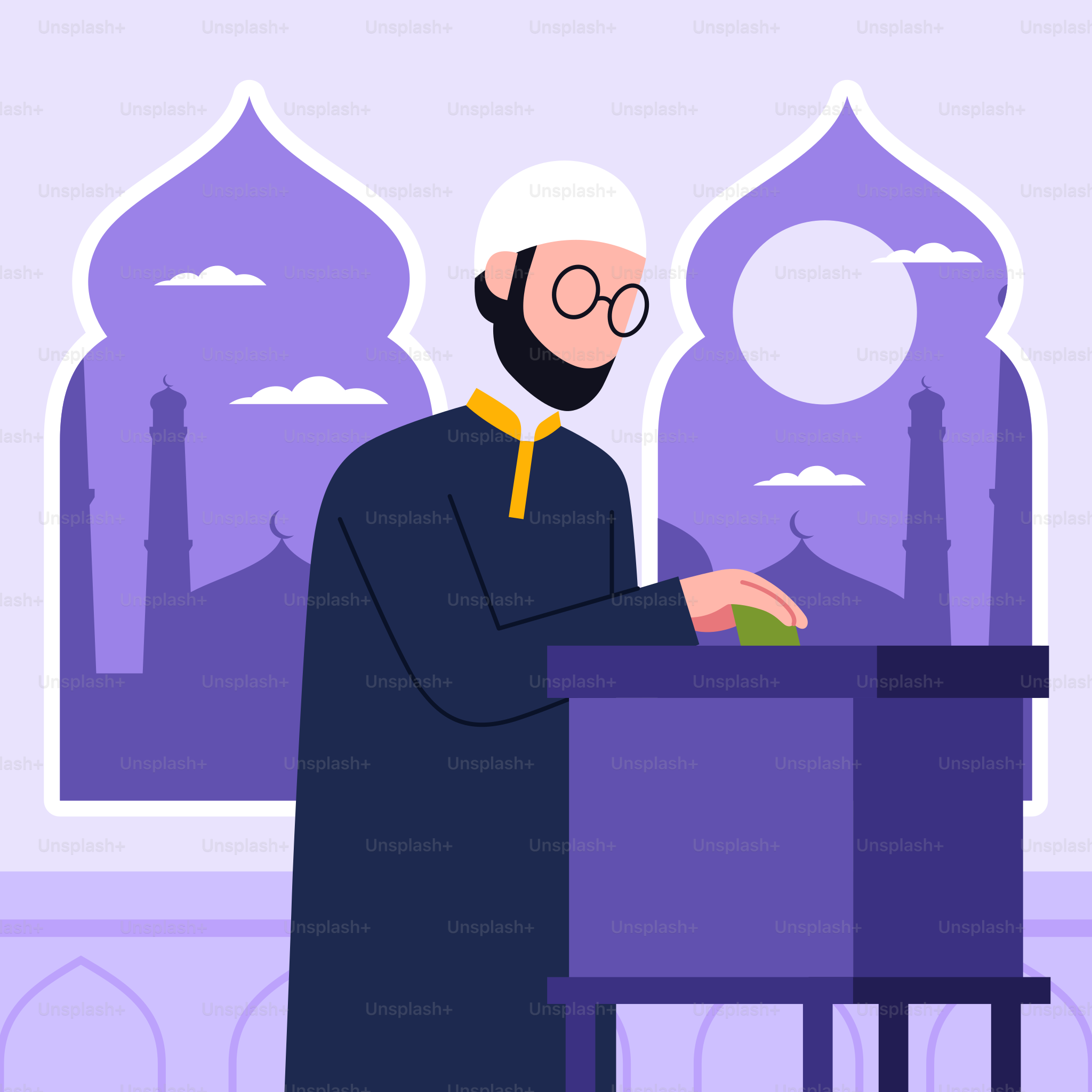 A man standing at a desk in front of a window