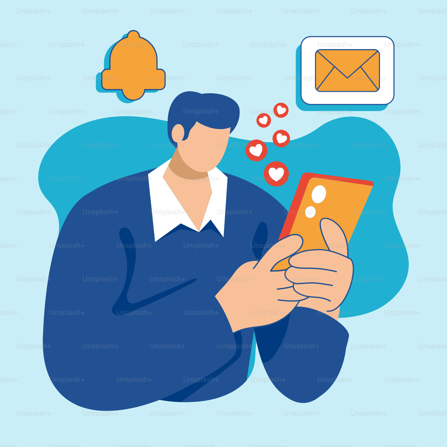 A man holding a smart phone in his hand