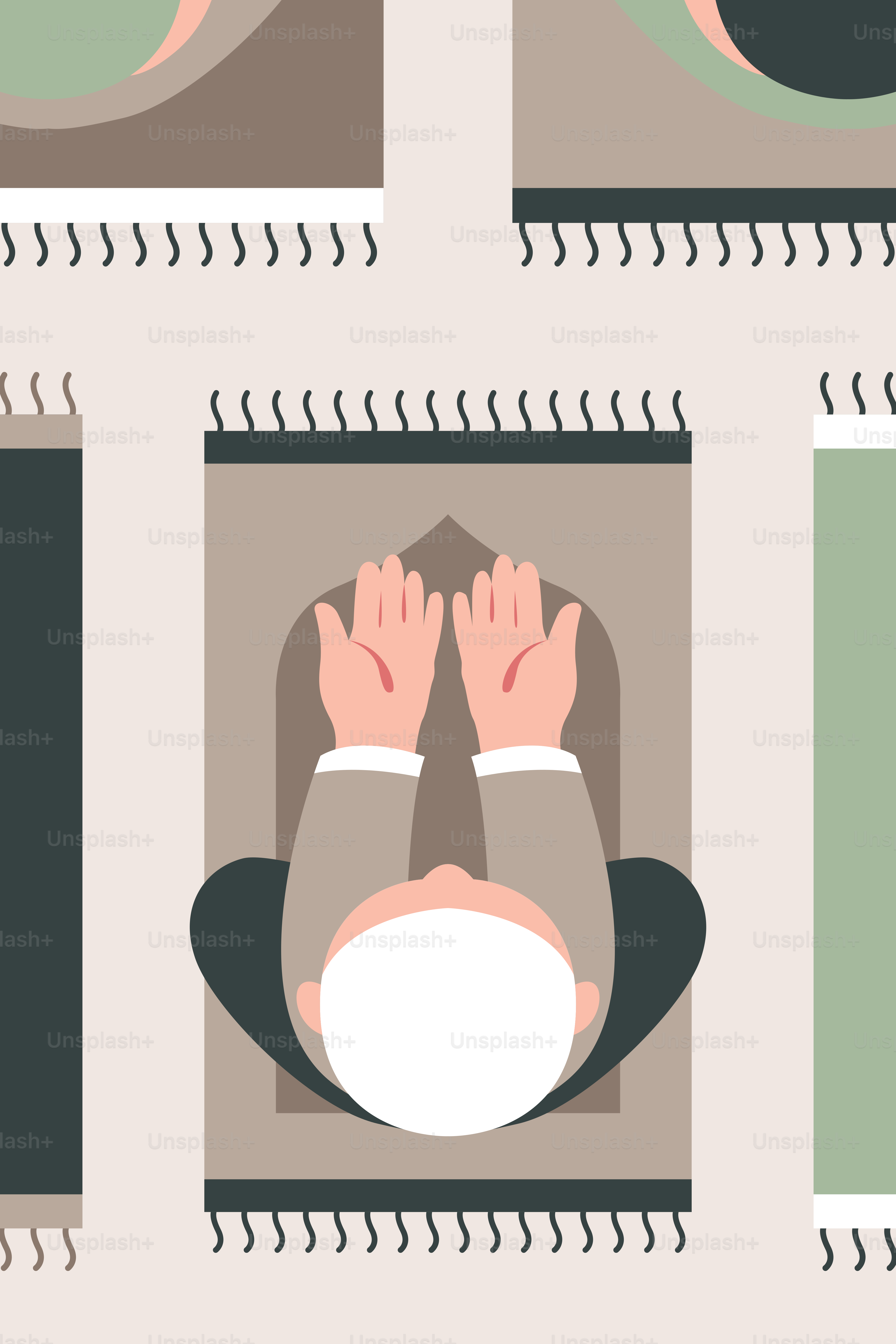 Eine Reihe von Bildern einer Person mit erhobenen Händen