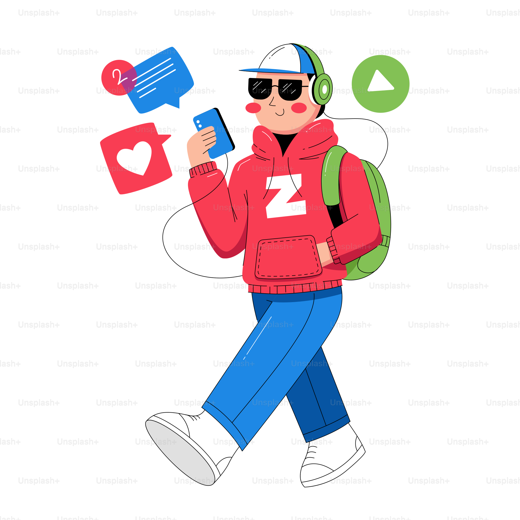 A man in a red hoodie is holding a cell phone