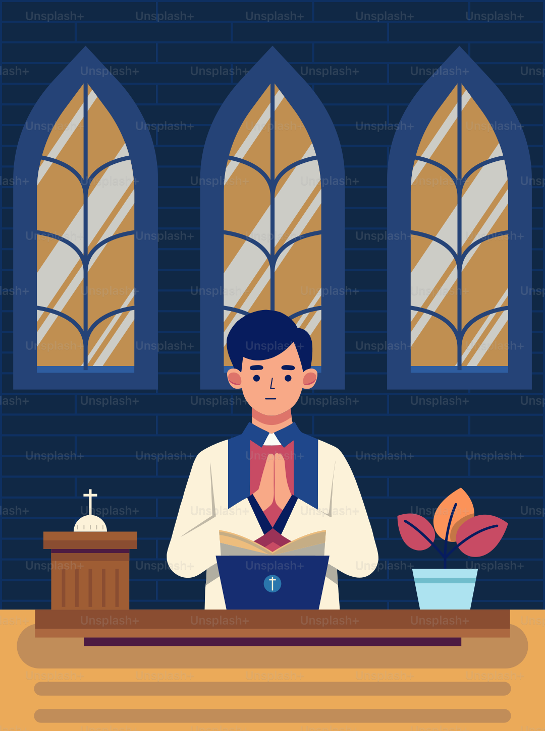 A man sitting at a desk in front of a window