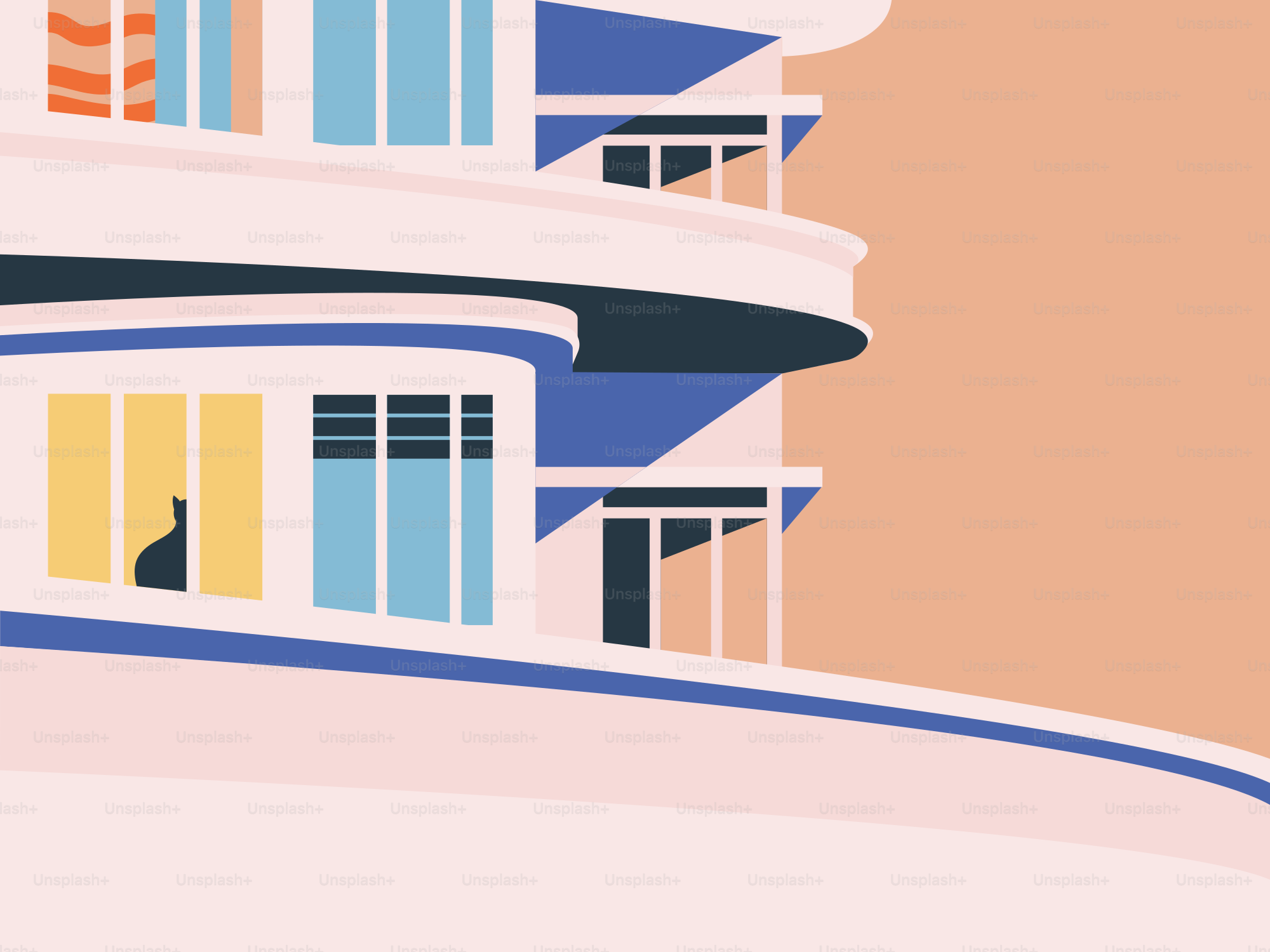 A picture of a building that looks like a cruise ship