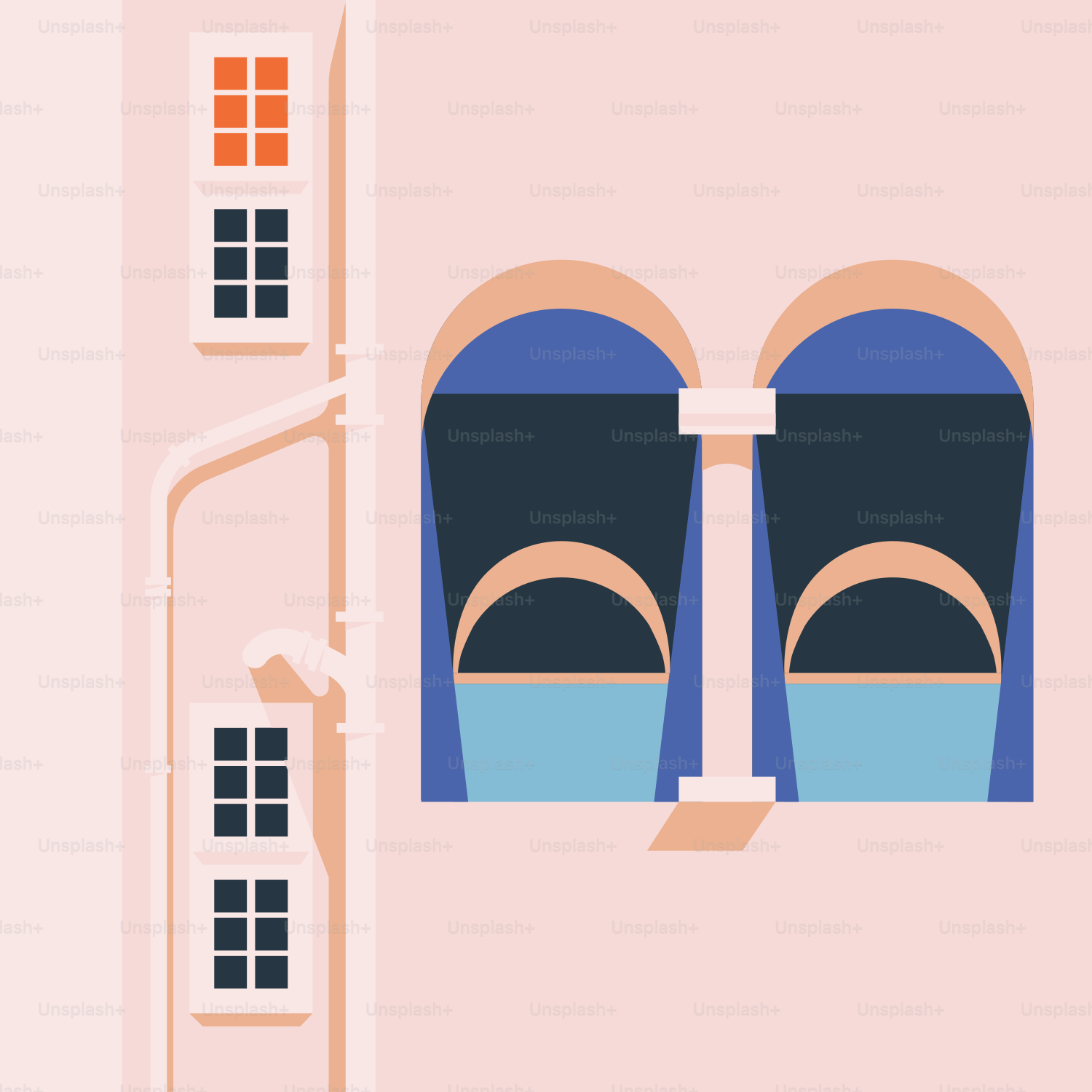 A pair of blue shoes sitting on top of a window sill