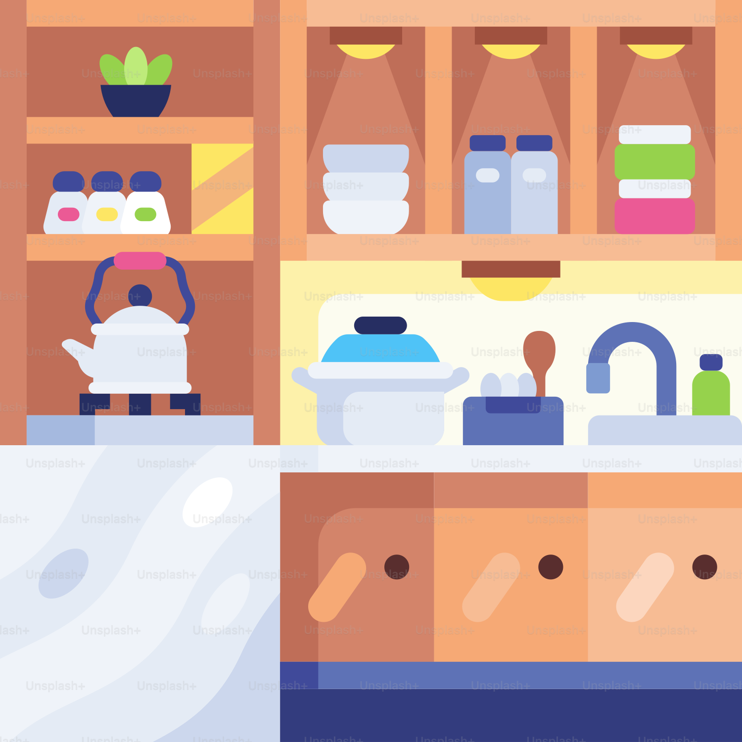 A kitchen filled with lots of counter top space