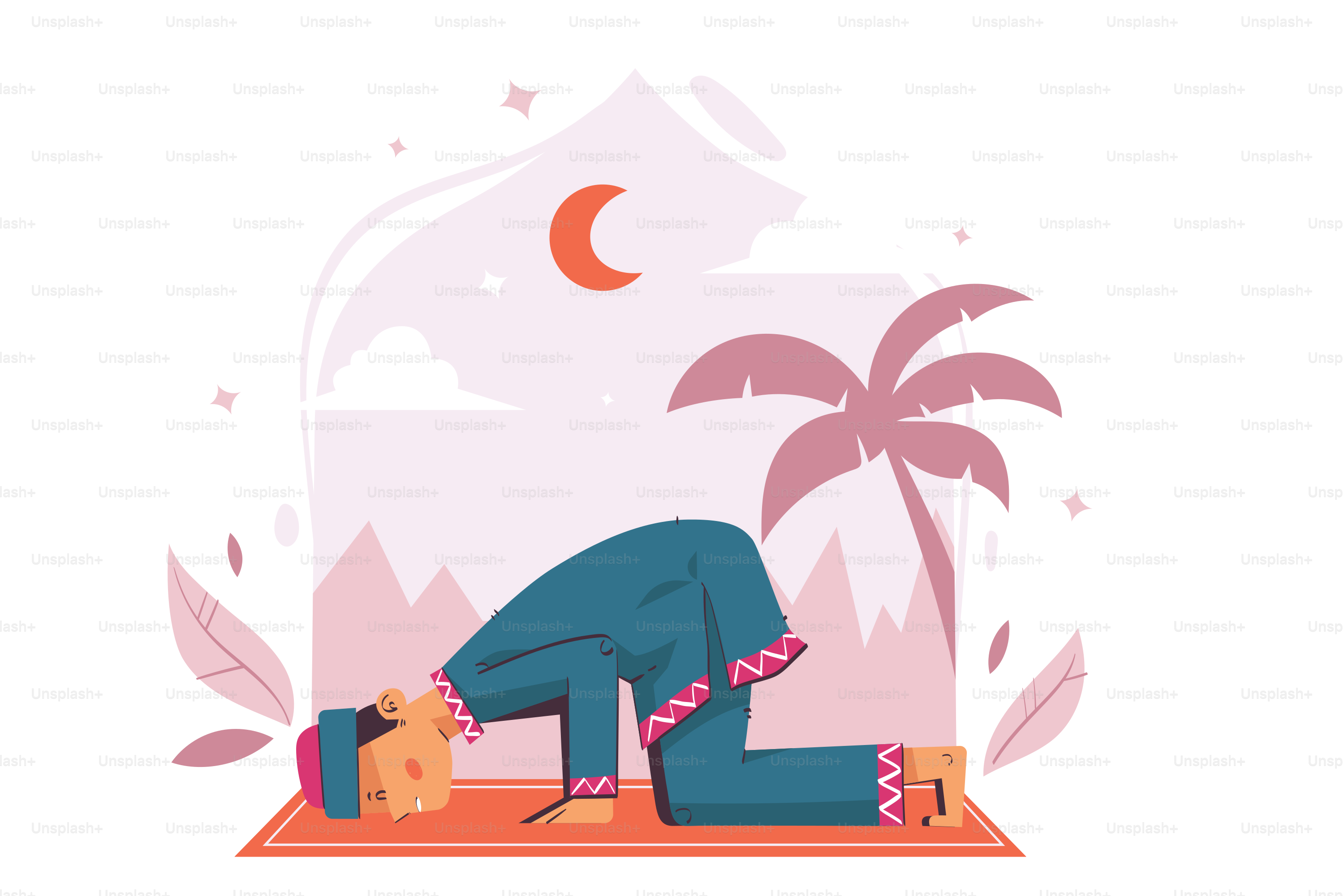 A person is doing yoga on a mat