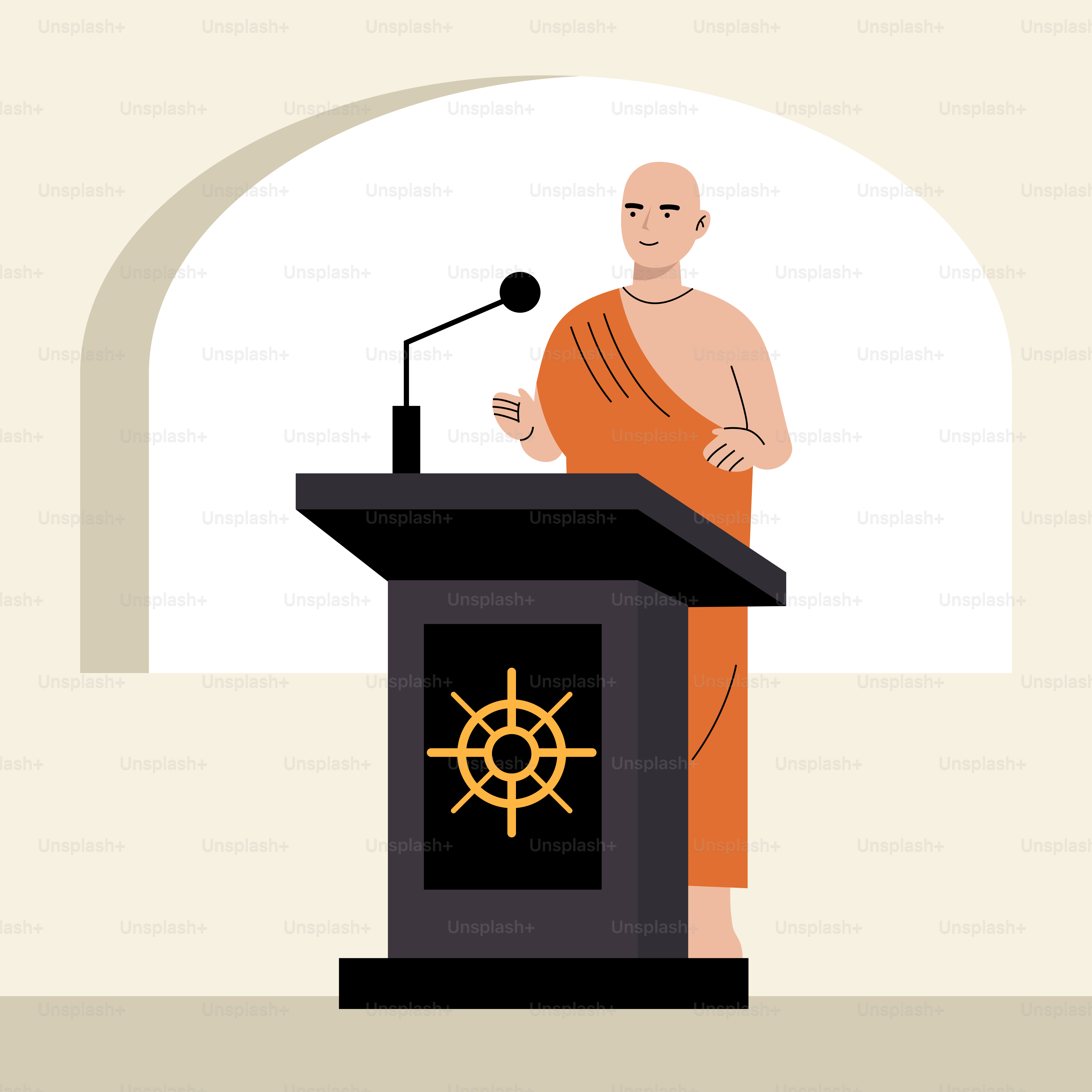 A man standing at a podium in front of a microphone