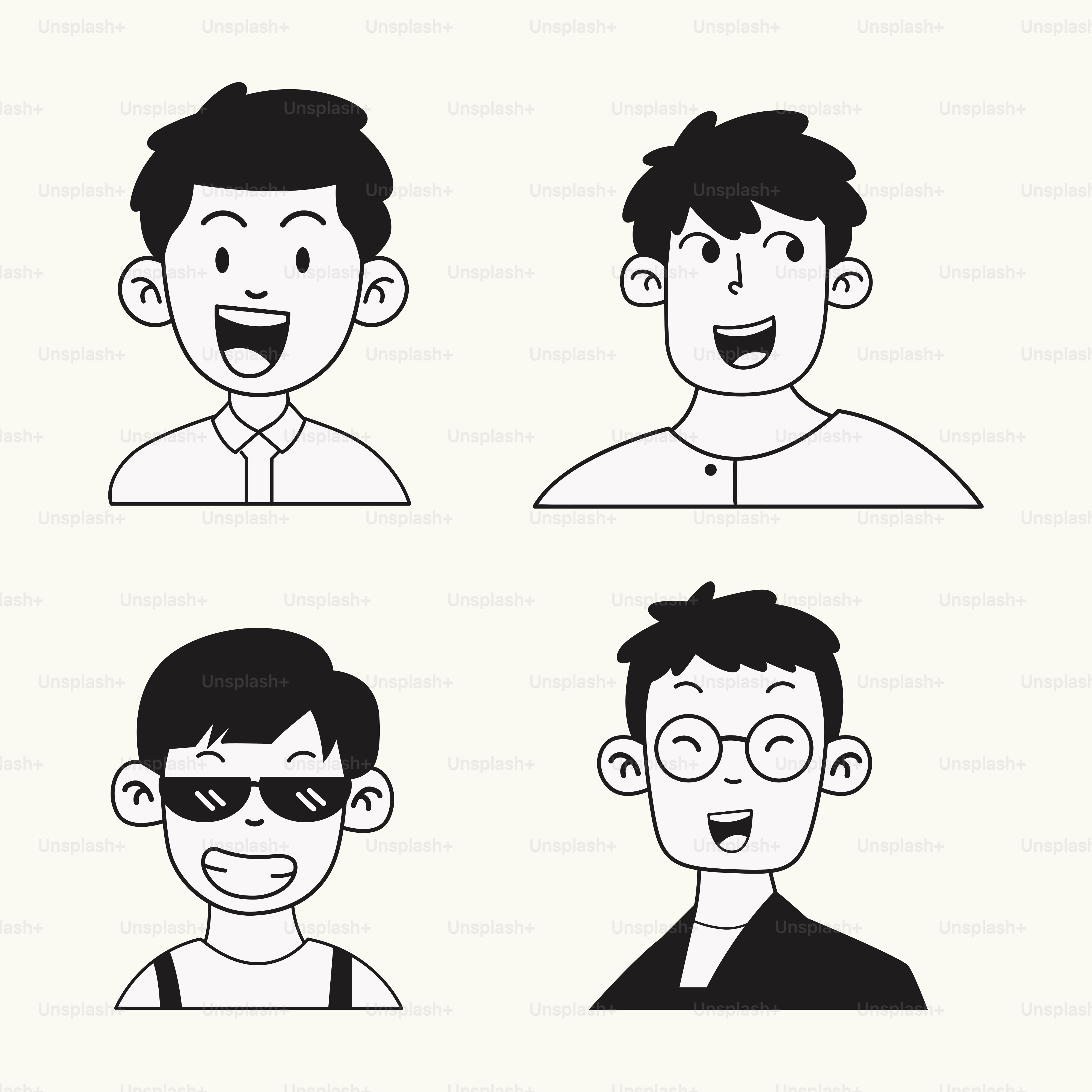 A group of people with different facial expressions