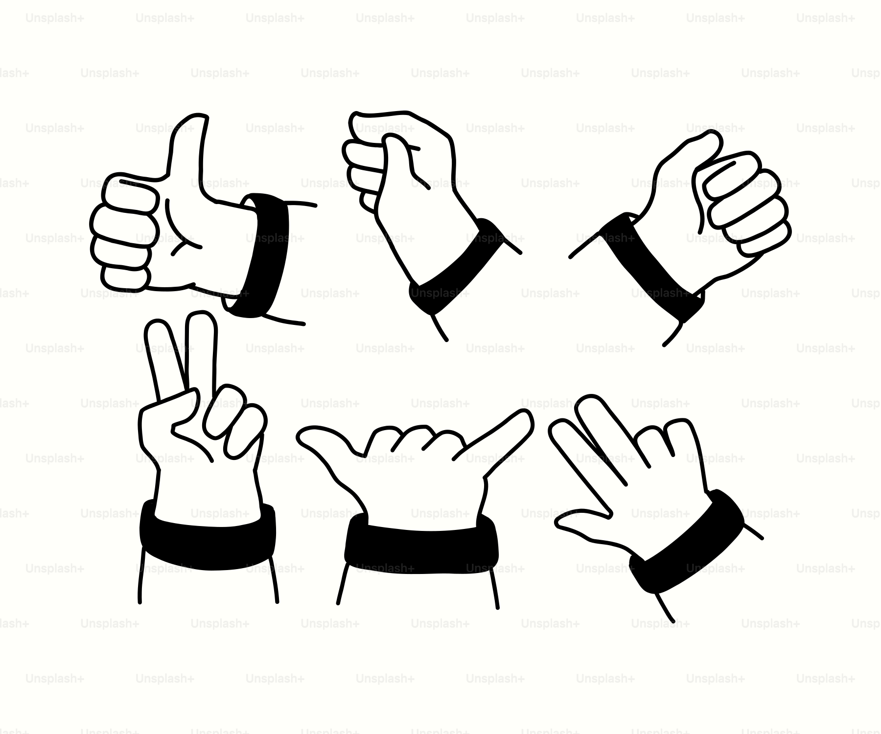 A group of hands making a peace sign