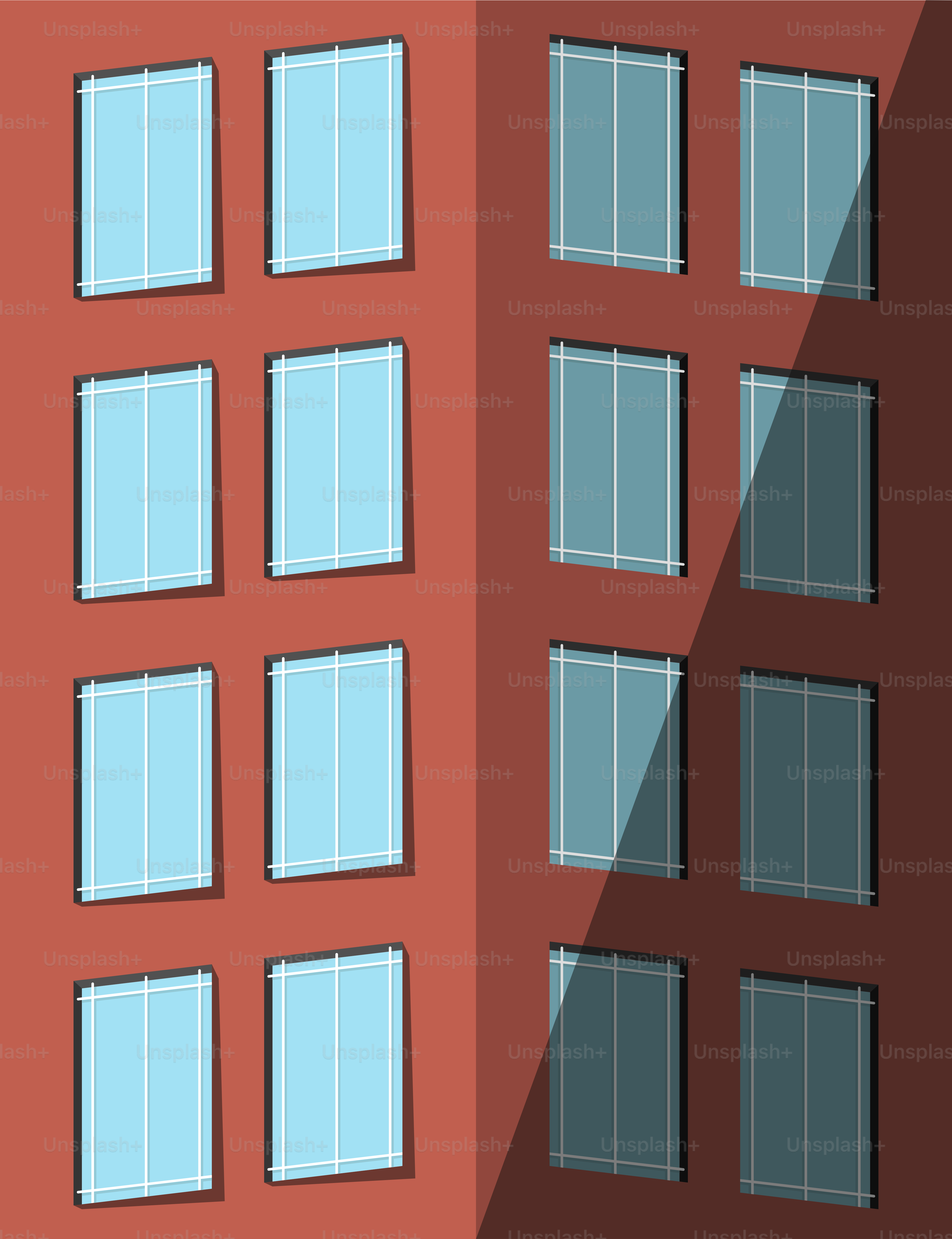 Un grand immeuble avec beaucoup de fenêtres