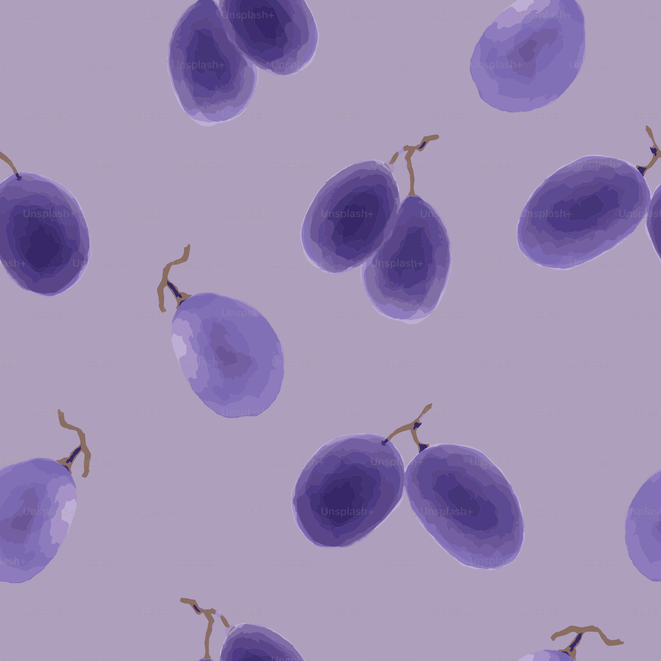 A bunch of plums on a purple background
