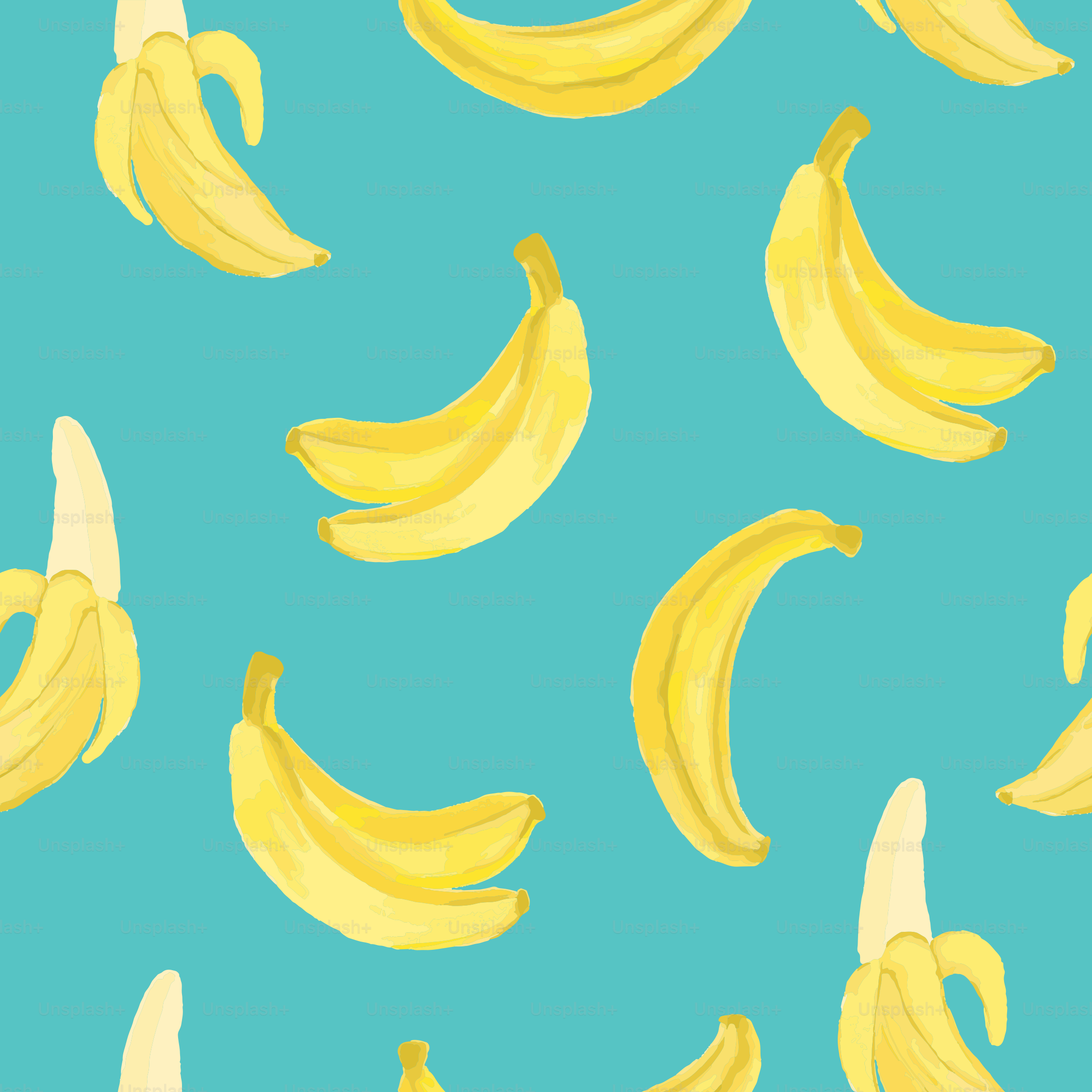 A bunch of bananas on a blue background