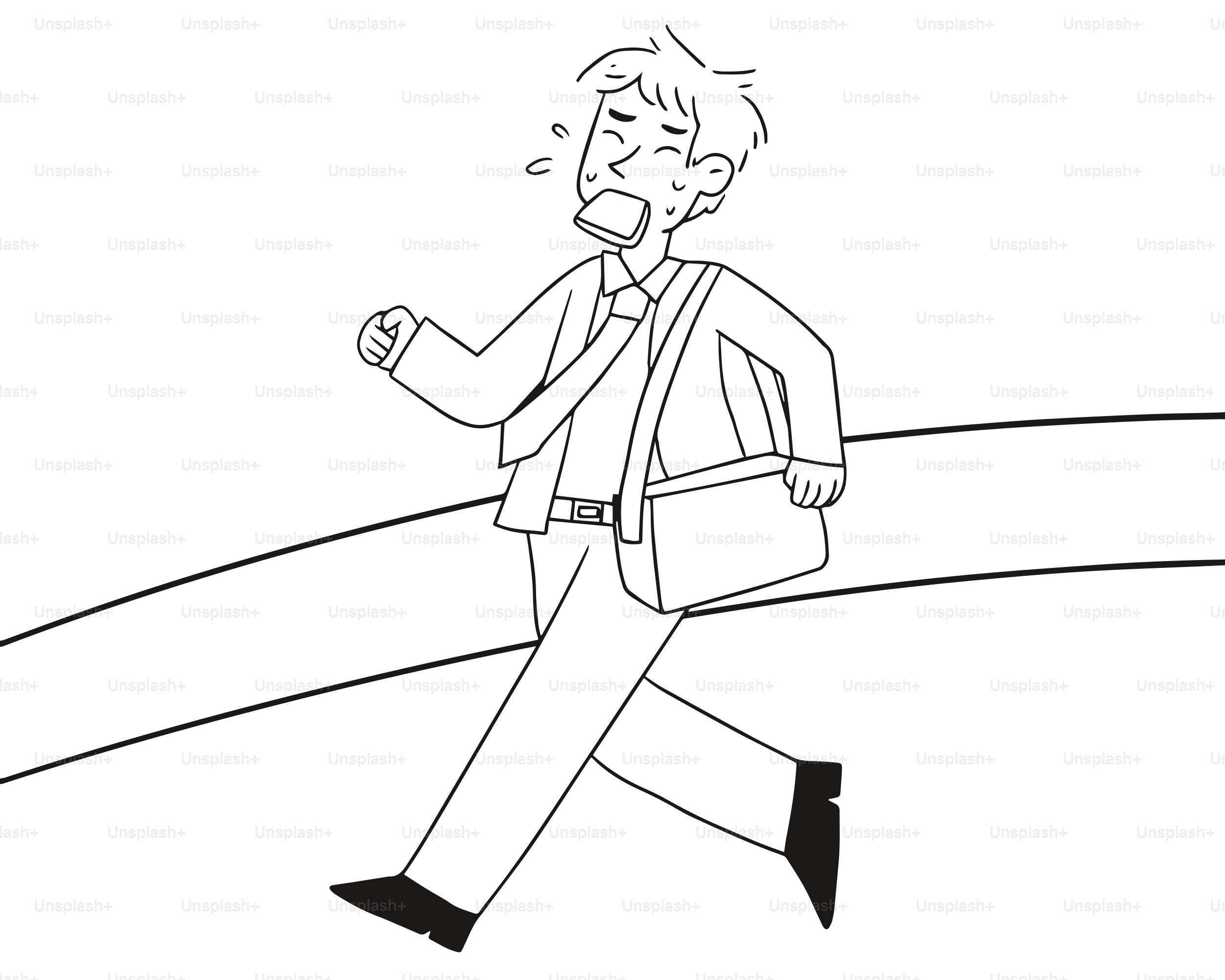 서류 가방을 들고 걷는 남자의 그림 벡터 – Unsplash의 달리기 이미지, image size:3000x2400