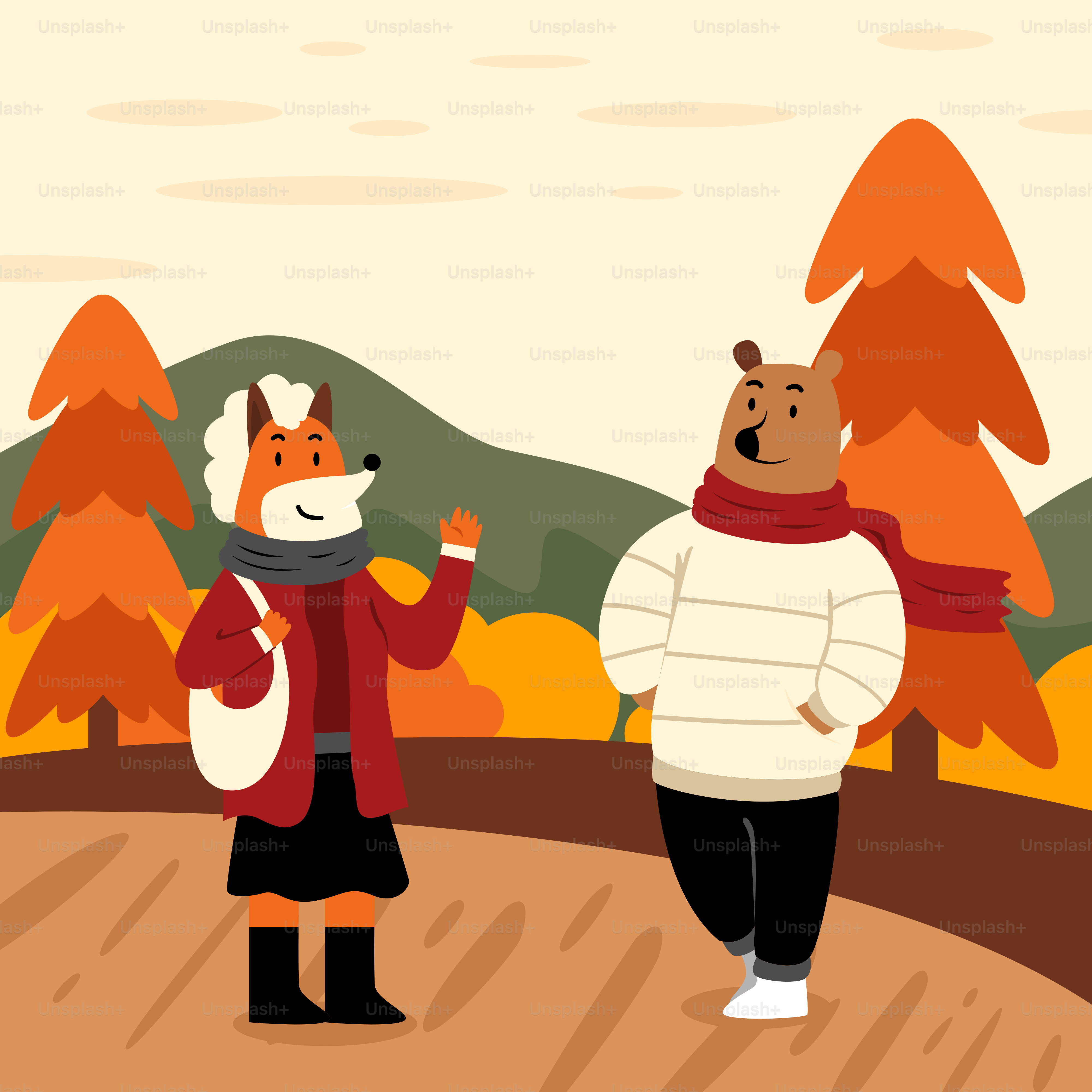 A couple of people that are standing in the dirt