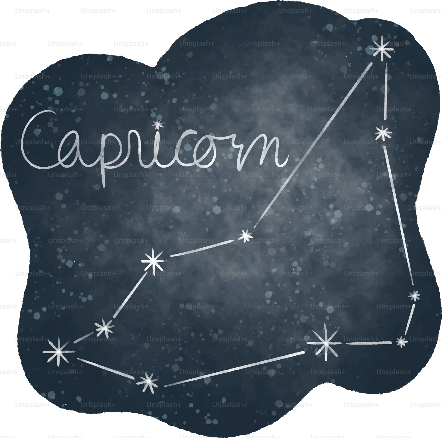 Das Steinbock-Sternzeichen auf einer Tafel