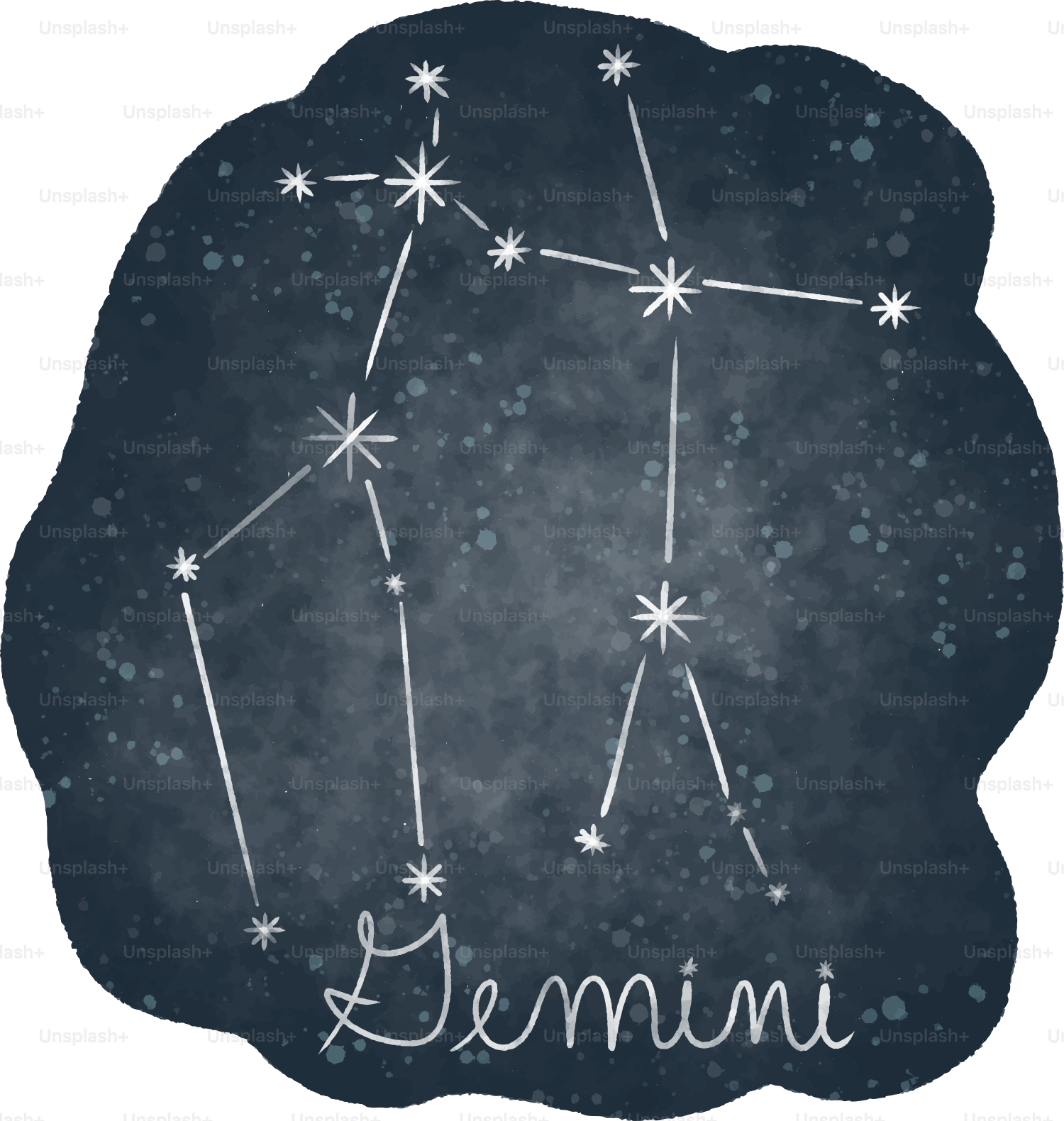 Das Tierkreiszeichen Löwe auf einem Kreidetafel-Hintergrund