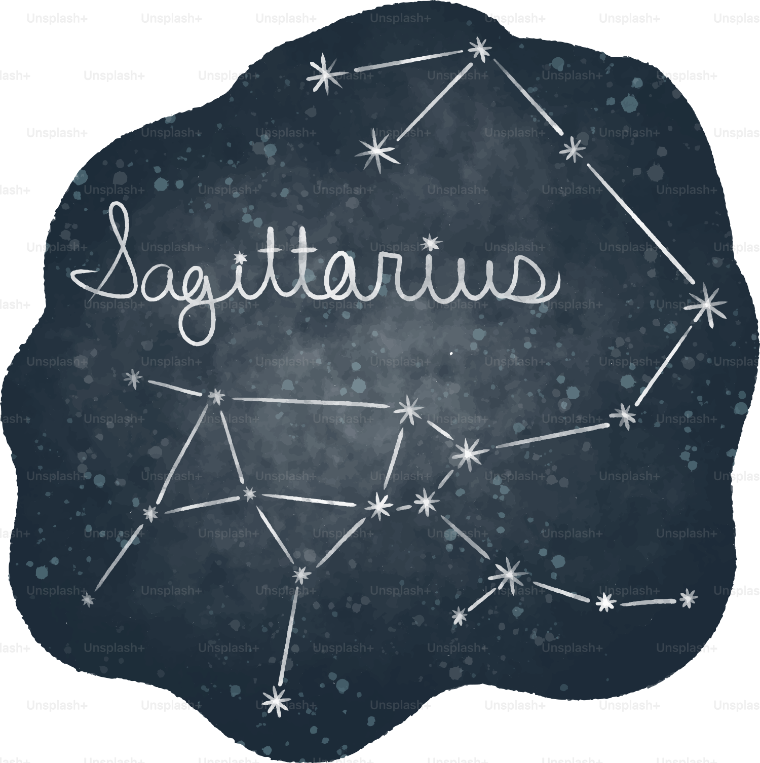Ein Tierkreiszeichen mit dem Wort sagiterius darauf geschrieben