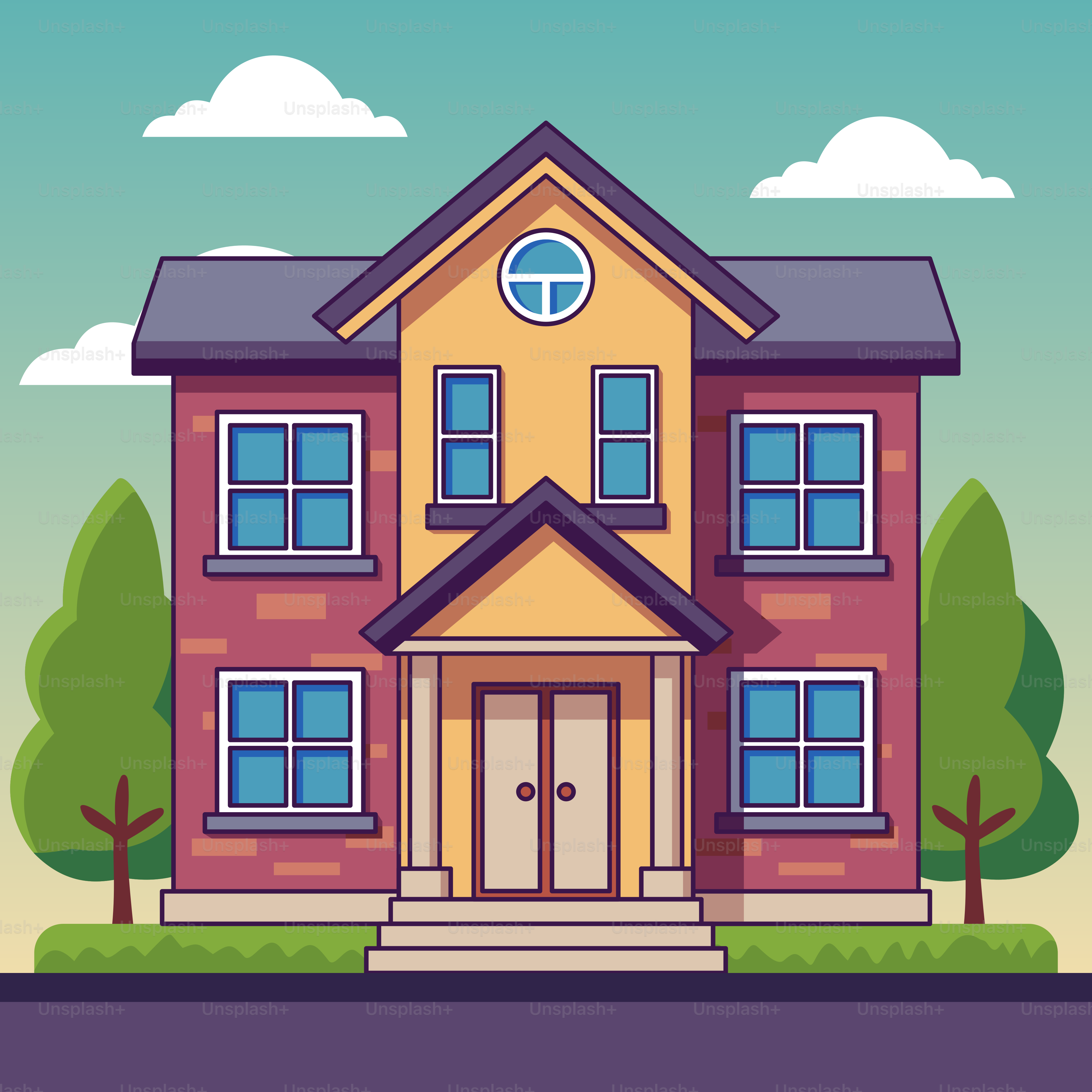 A house with a car parked in front of it