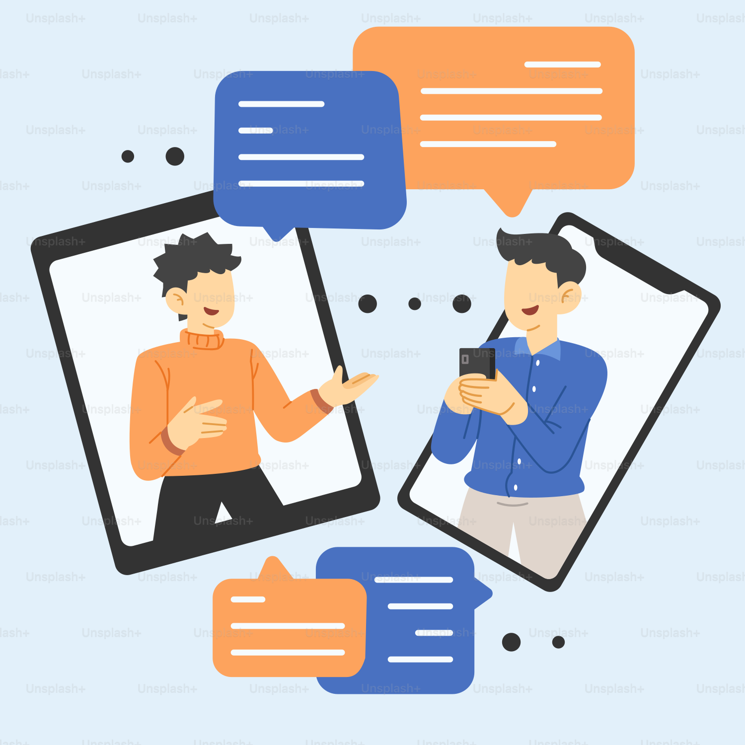 A man is looking at his cell phone