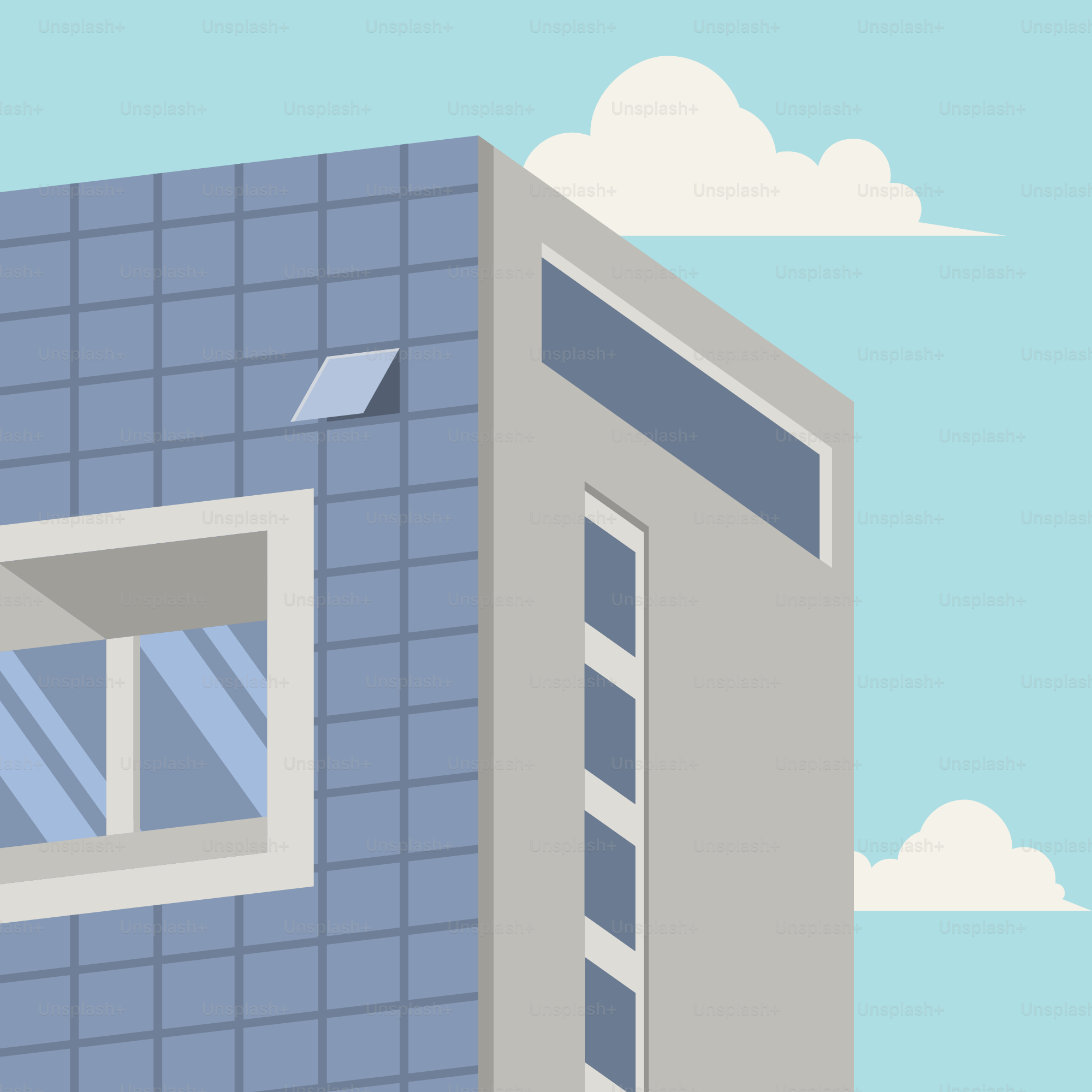 A building with a window and a sky background