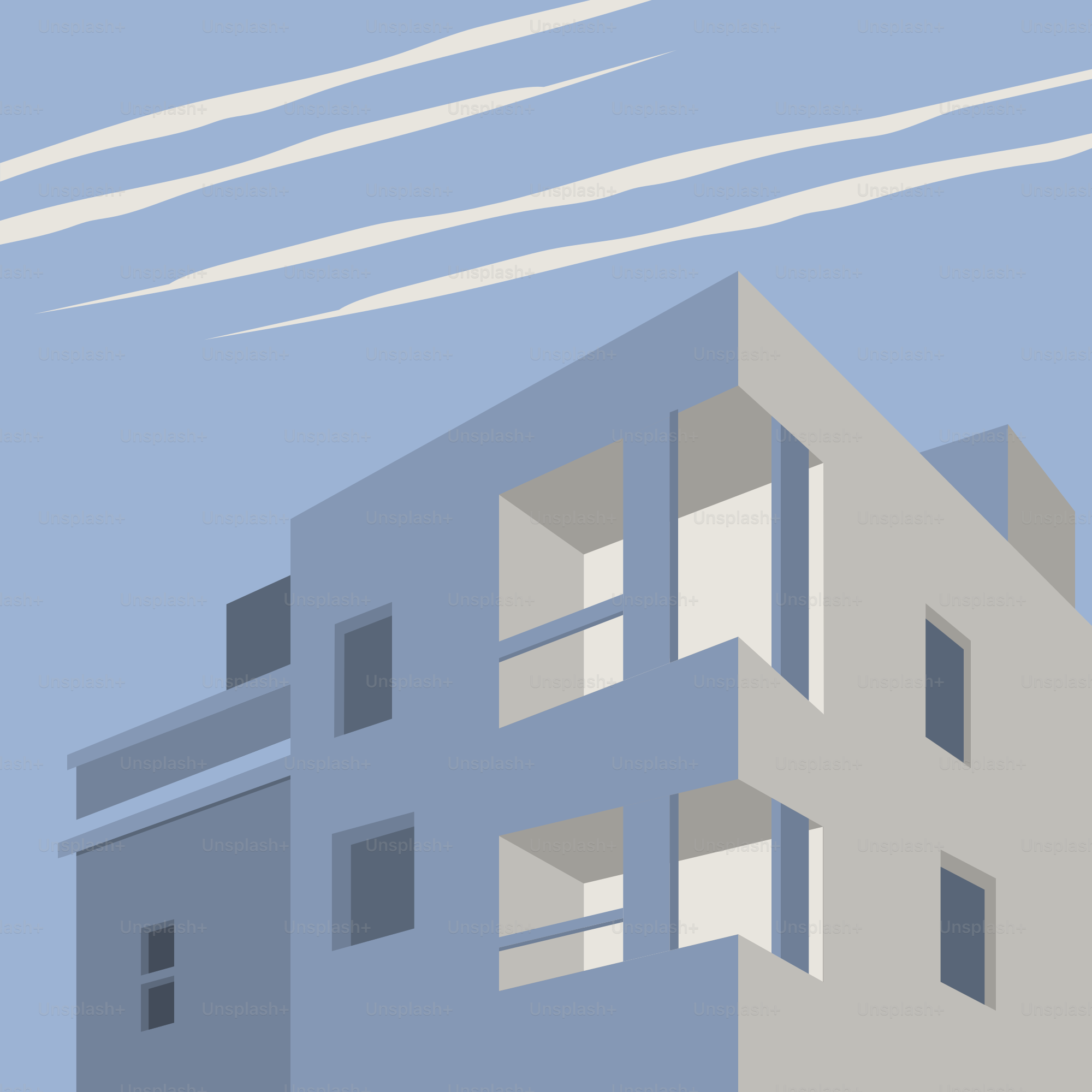 Una foto di un edificio con uno sfondo a cielo