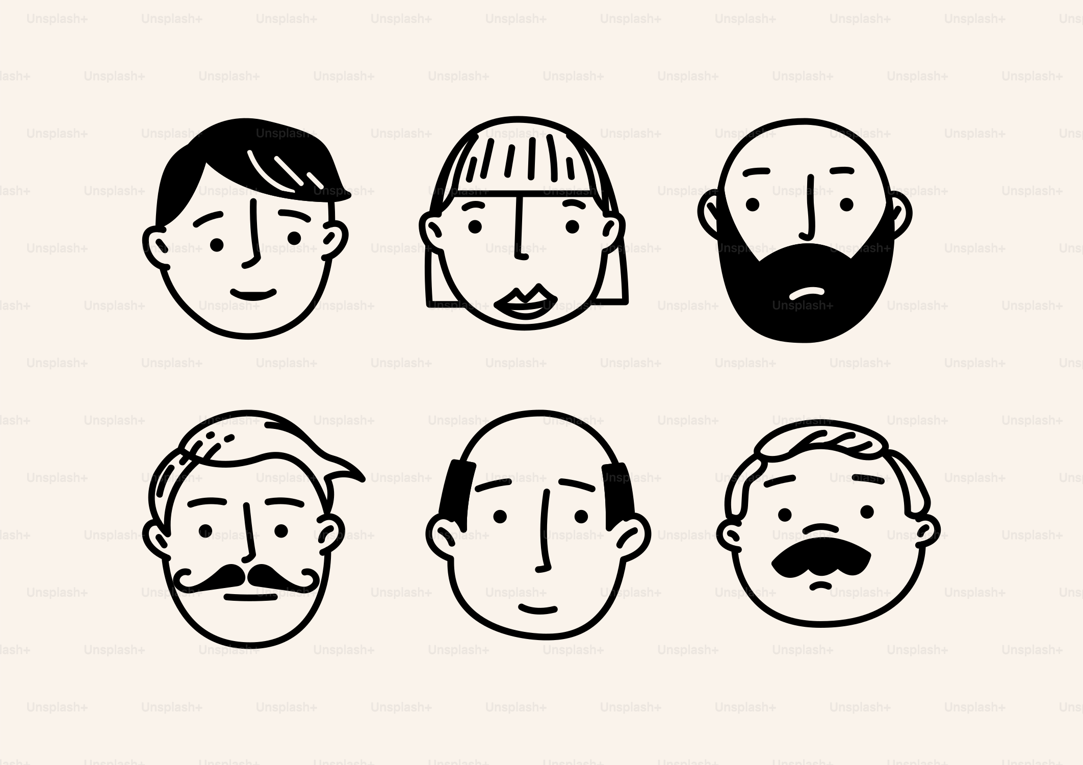 A group of people with different facial expressions