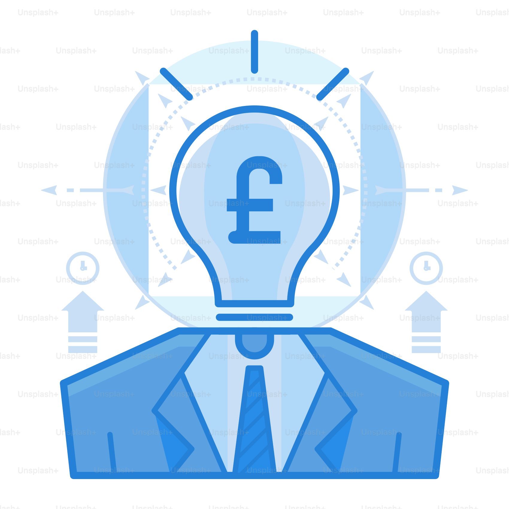 A man with a light bulb over his head