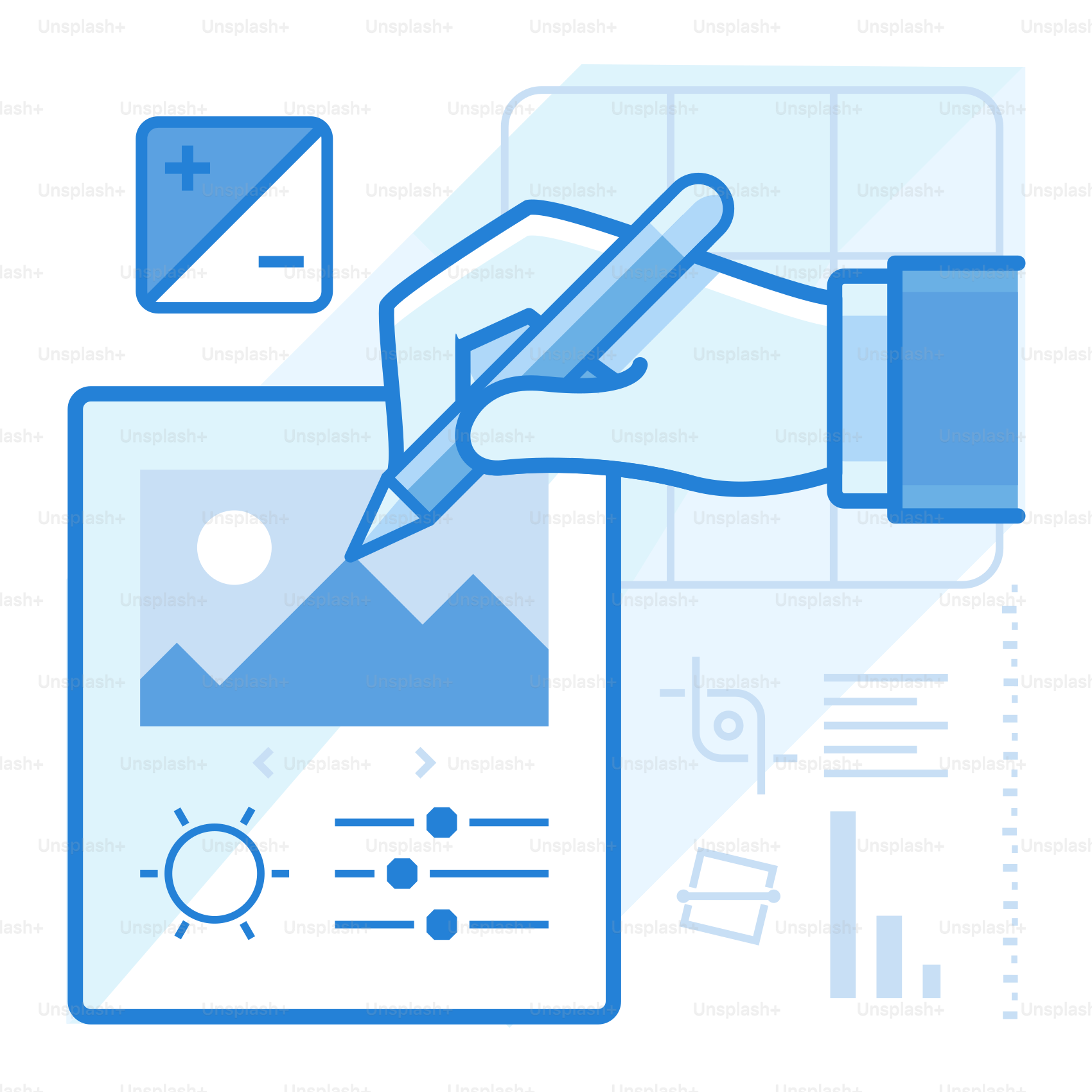 A hand is writing on a piece of paper