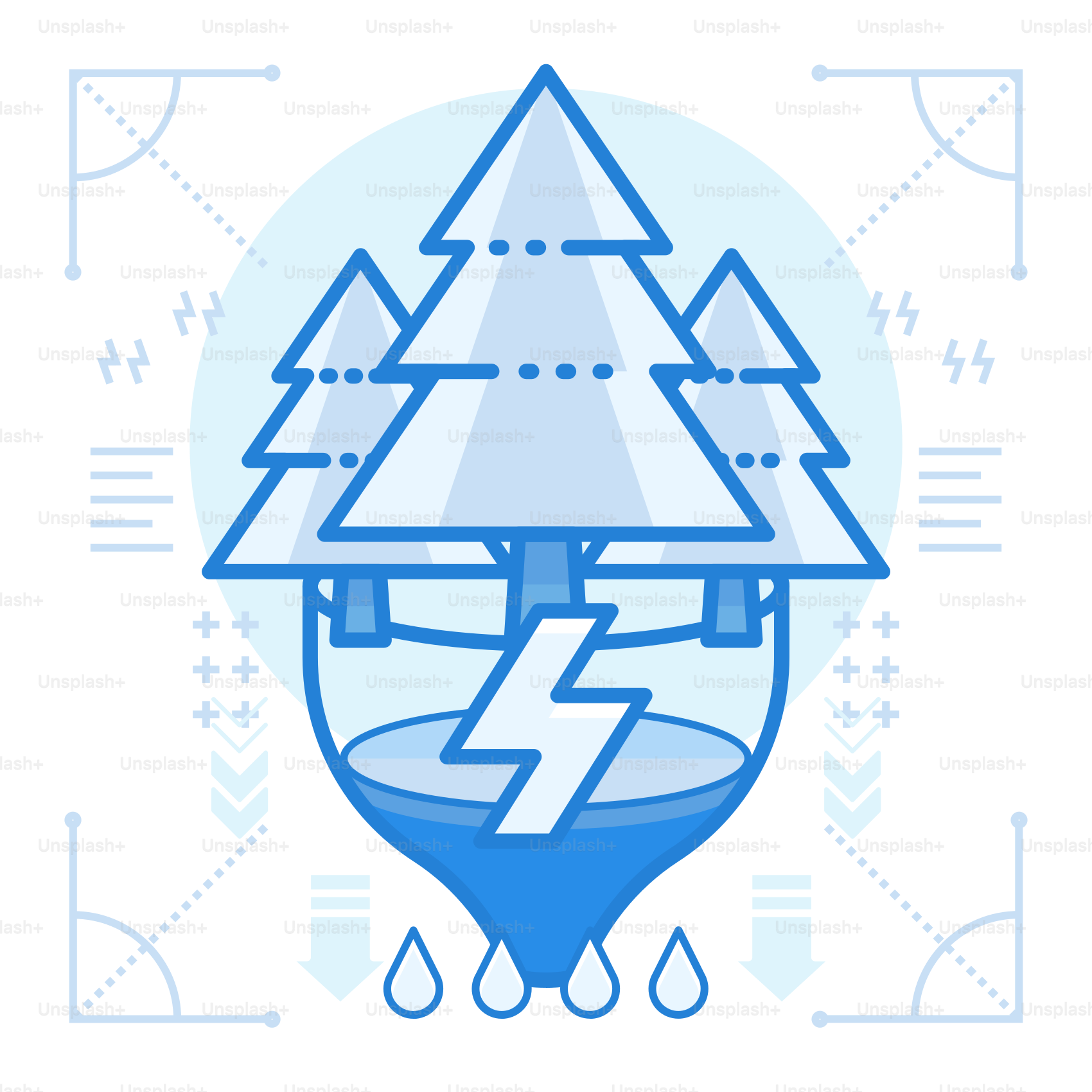Una bombilla con un árbol encima