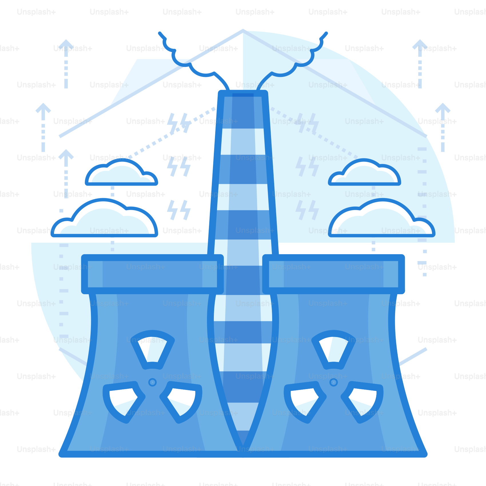 Una foto de una fábrica con humo saliendo de ella