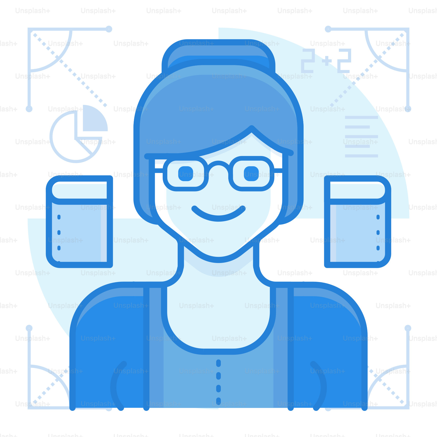 Uma mulher com óculos segurando um copo água