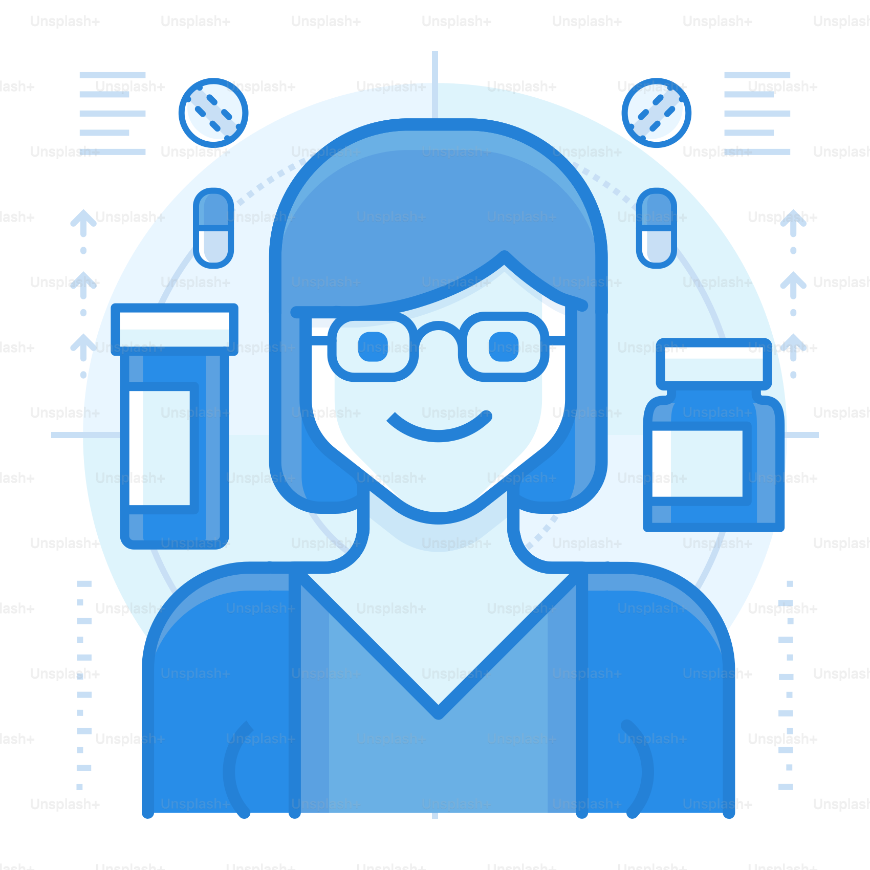 A woman with glasses and a battery in her hand