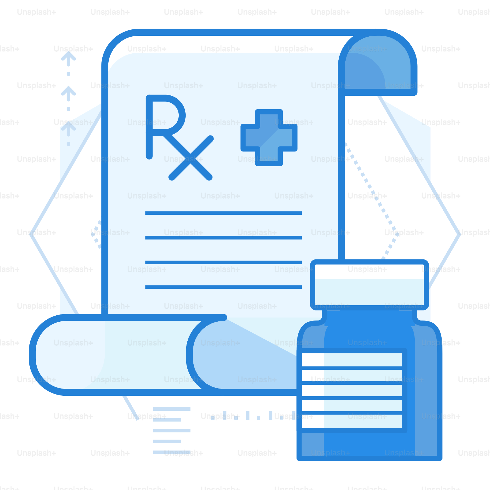 A prescription bottle next to a prescription bottle vector – Healthcare ...