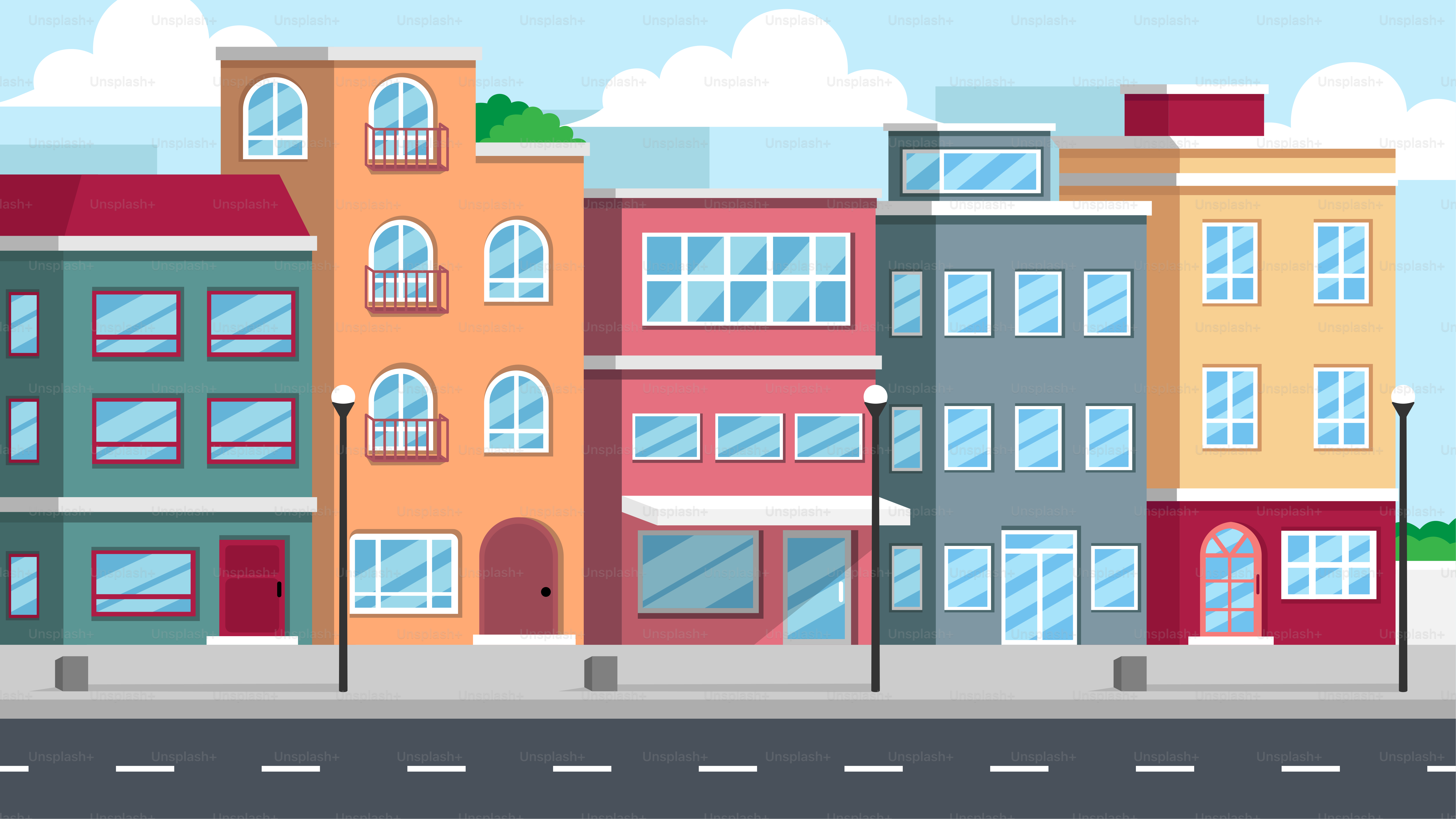 A city street with buildings and cars on it