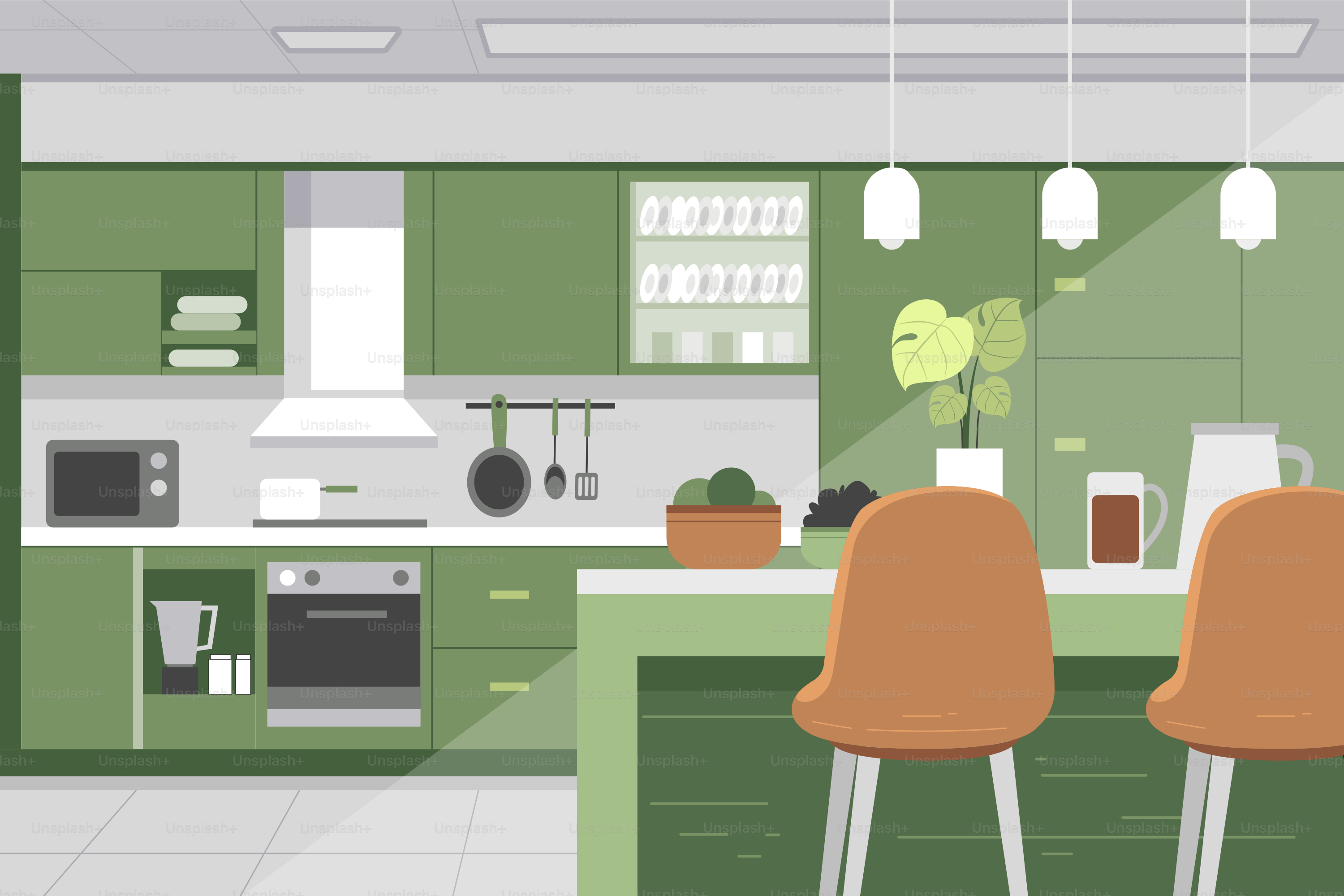 A kitchen filled with lots of counter top space