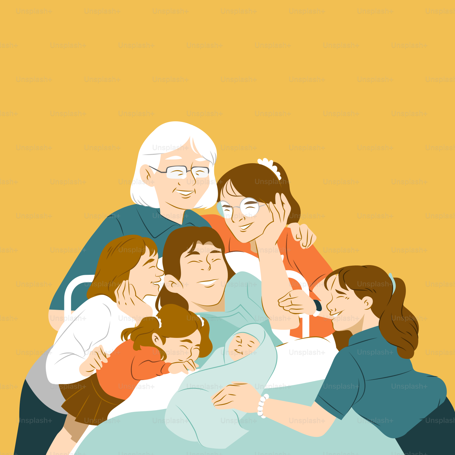 A group of people sitting next to each other