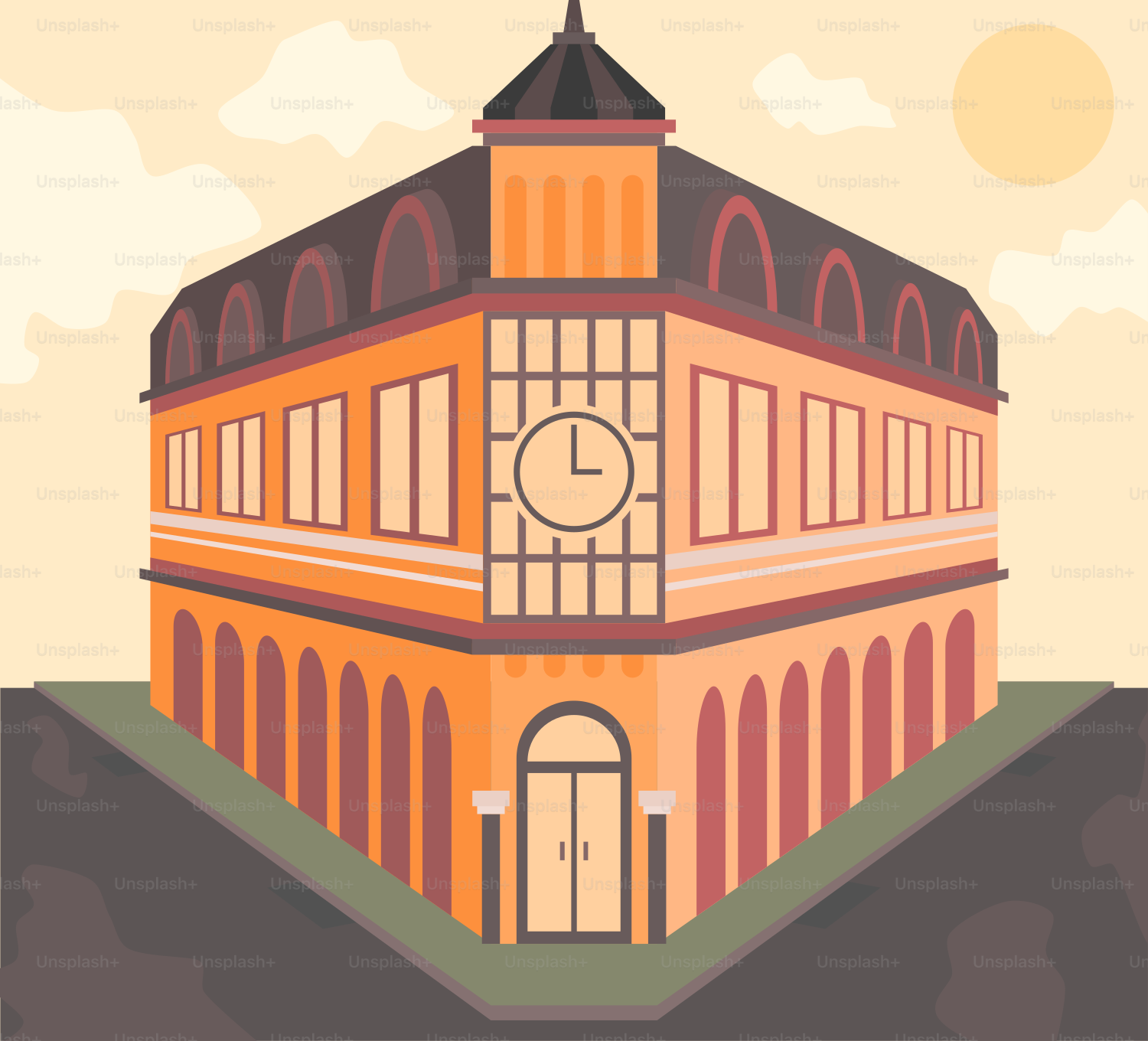 A building with a clock on the top of it